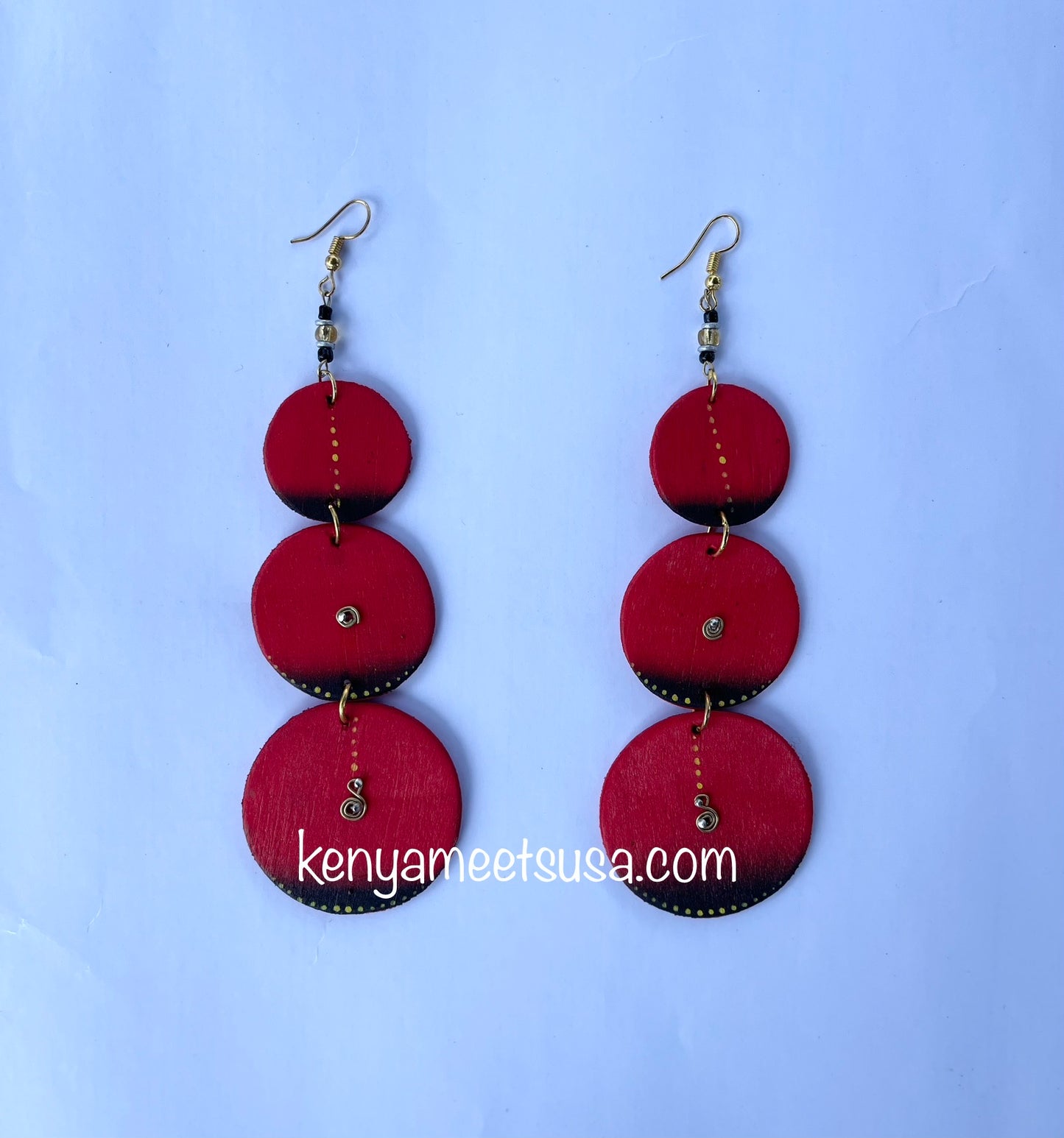 Linked Circles Wooden Dangles