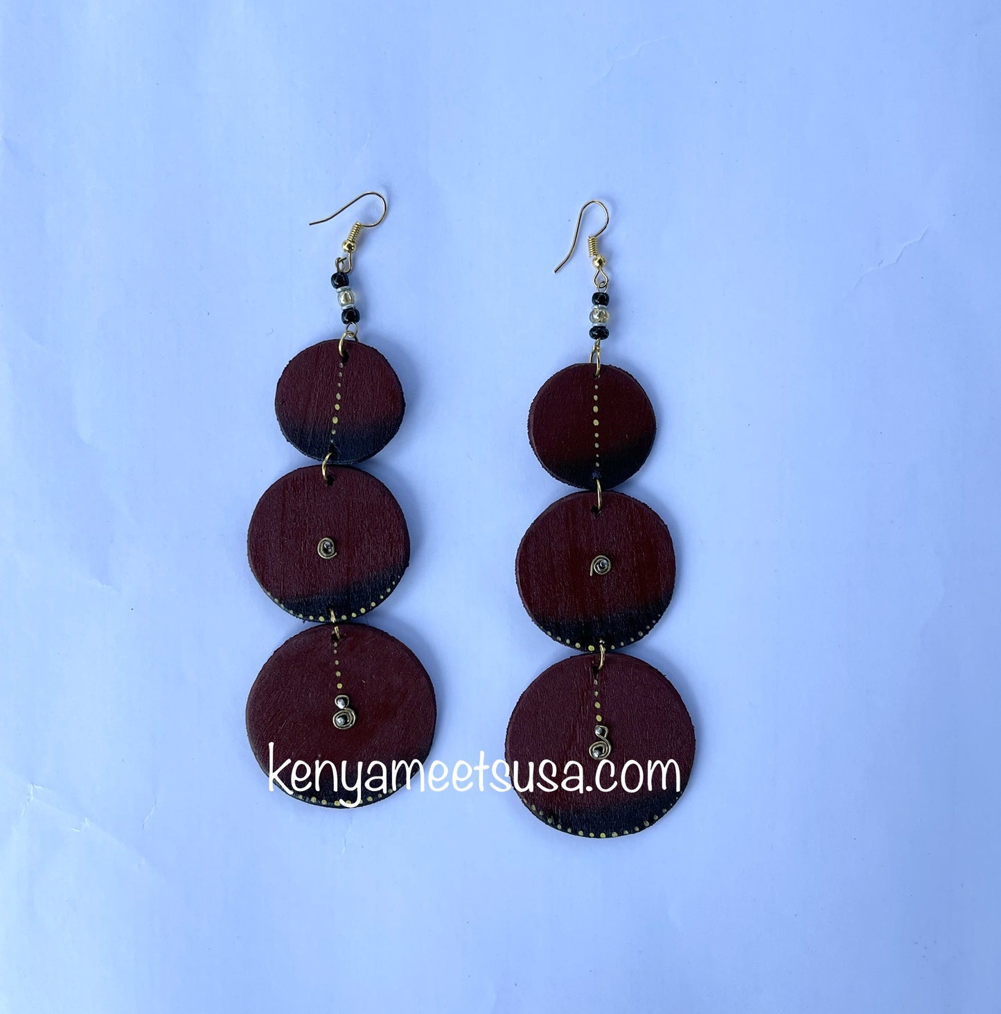 Linked Circles Wooden Dangles