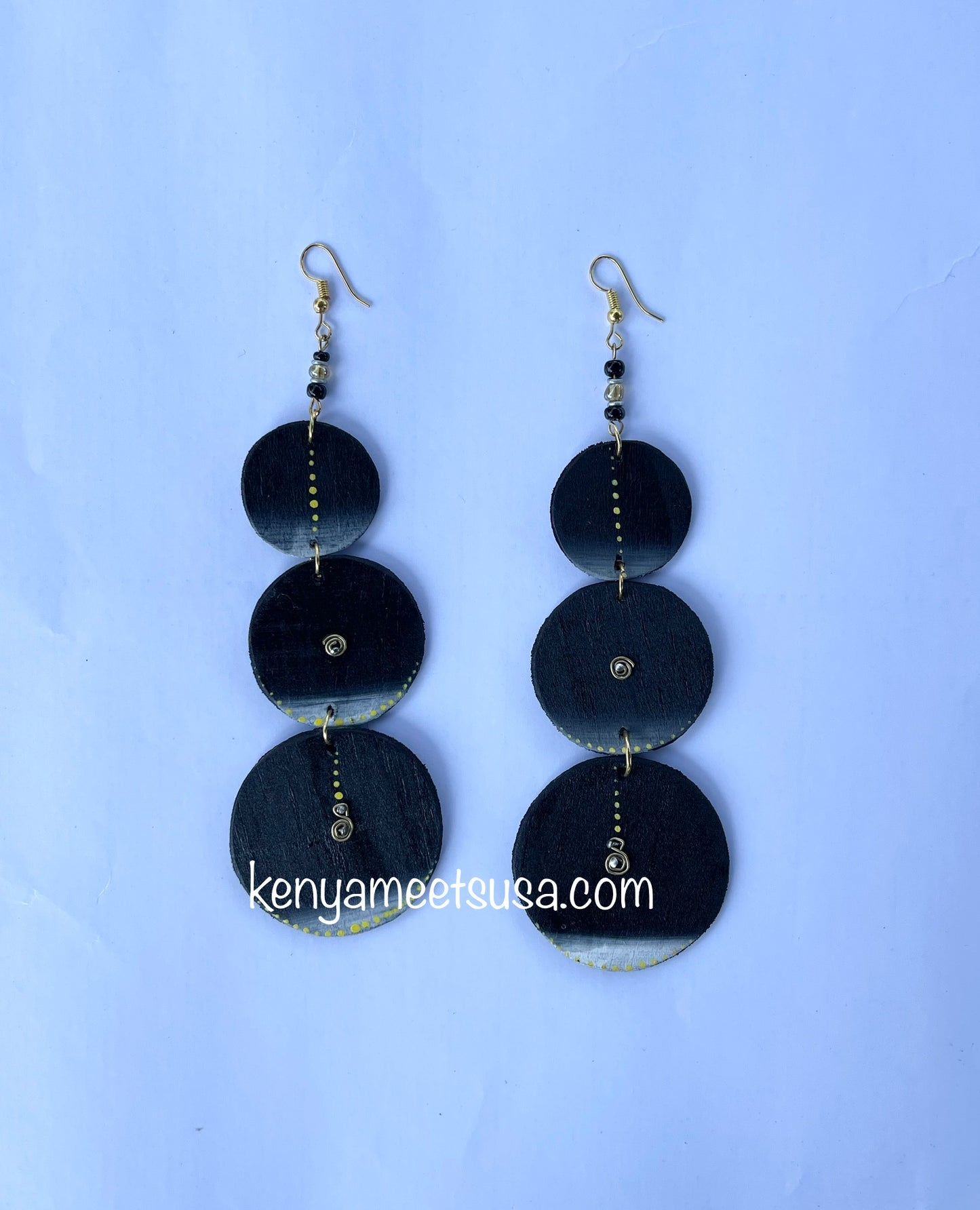Linked Circles Wooden Dangles