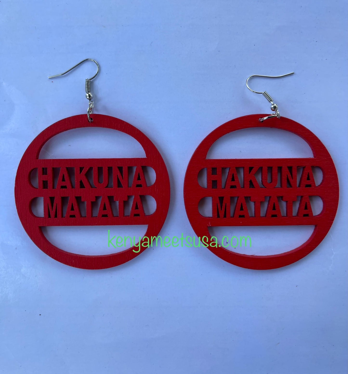 Hakuna Matata Wooden Earrings