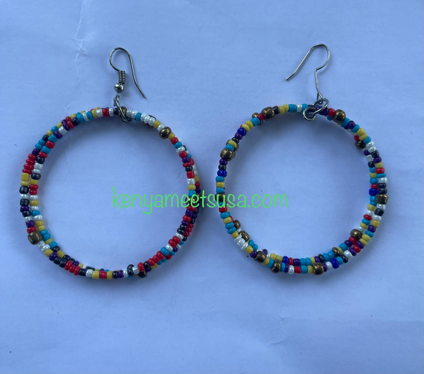 Hollow Round Beaded Earrings
