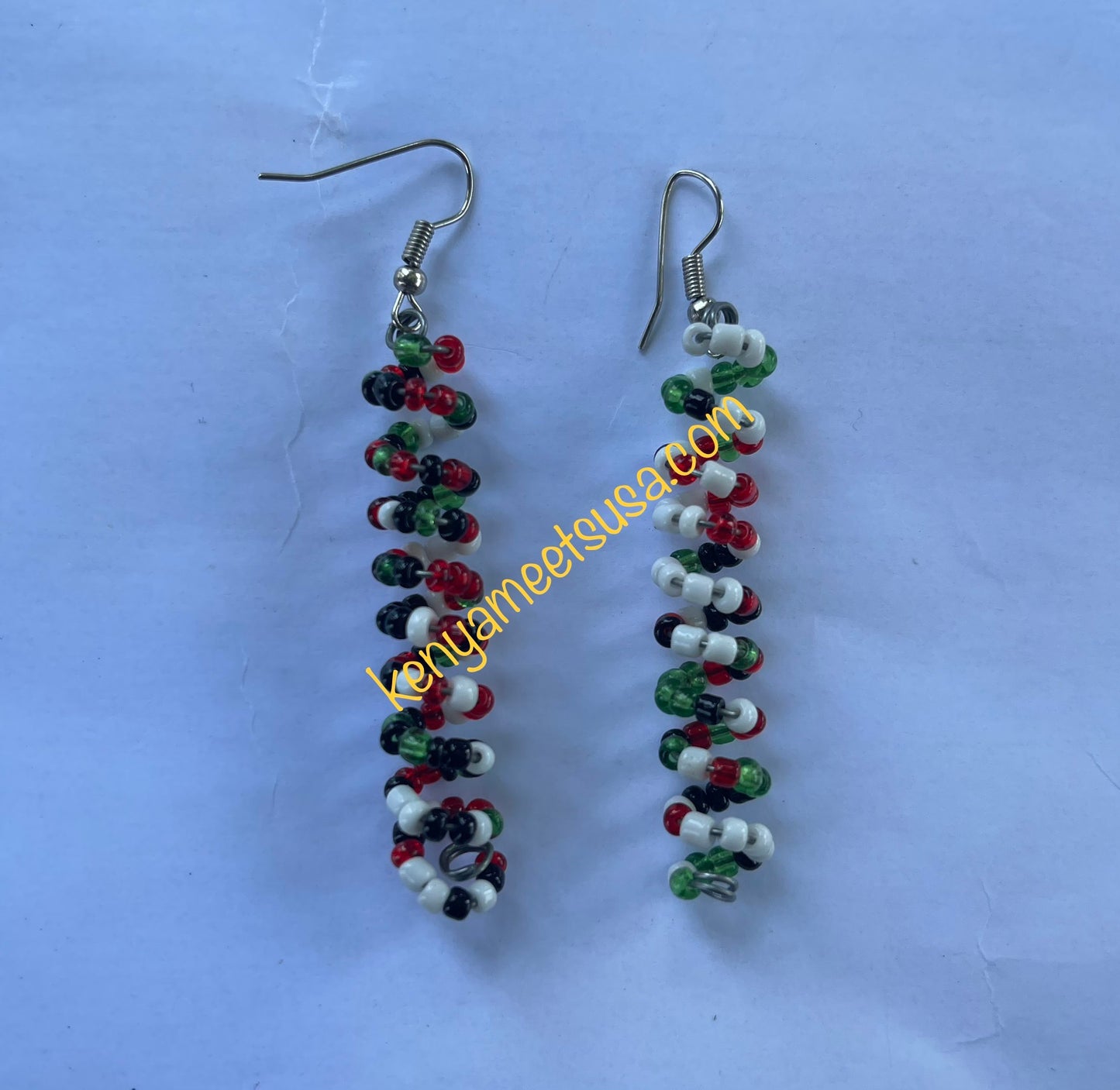 Spiral Beaded Earrings