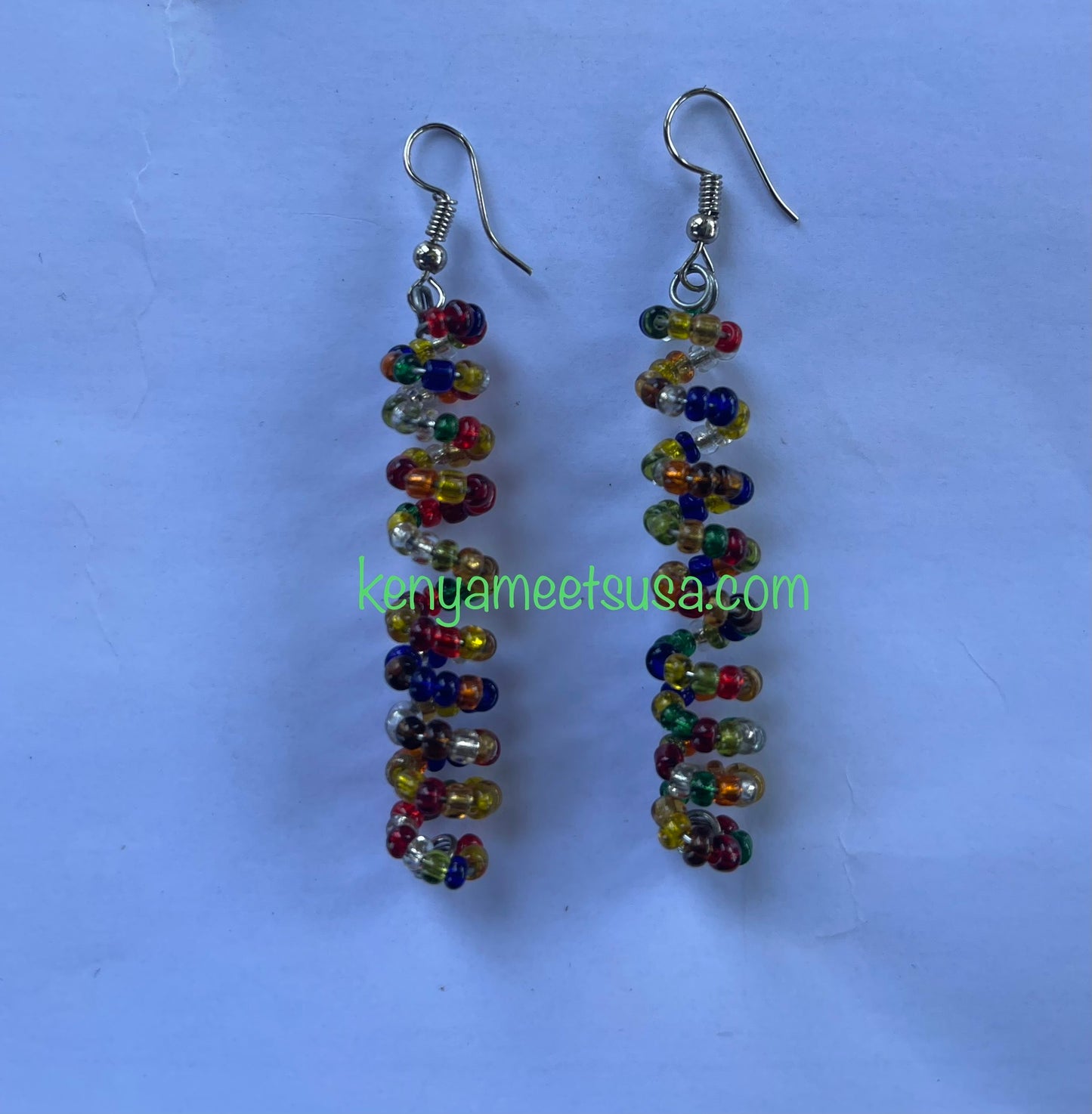 Spiral Beaded Earrings