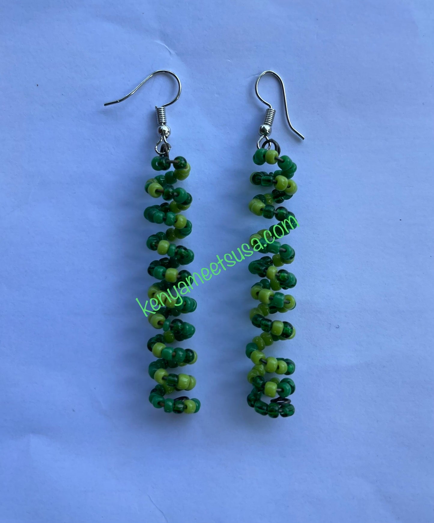 Spiral Beaded Earrings