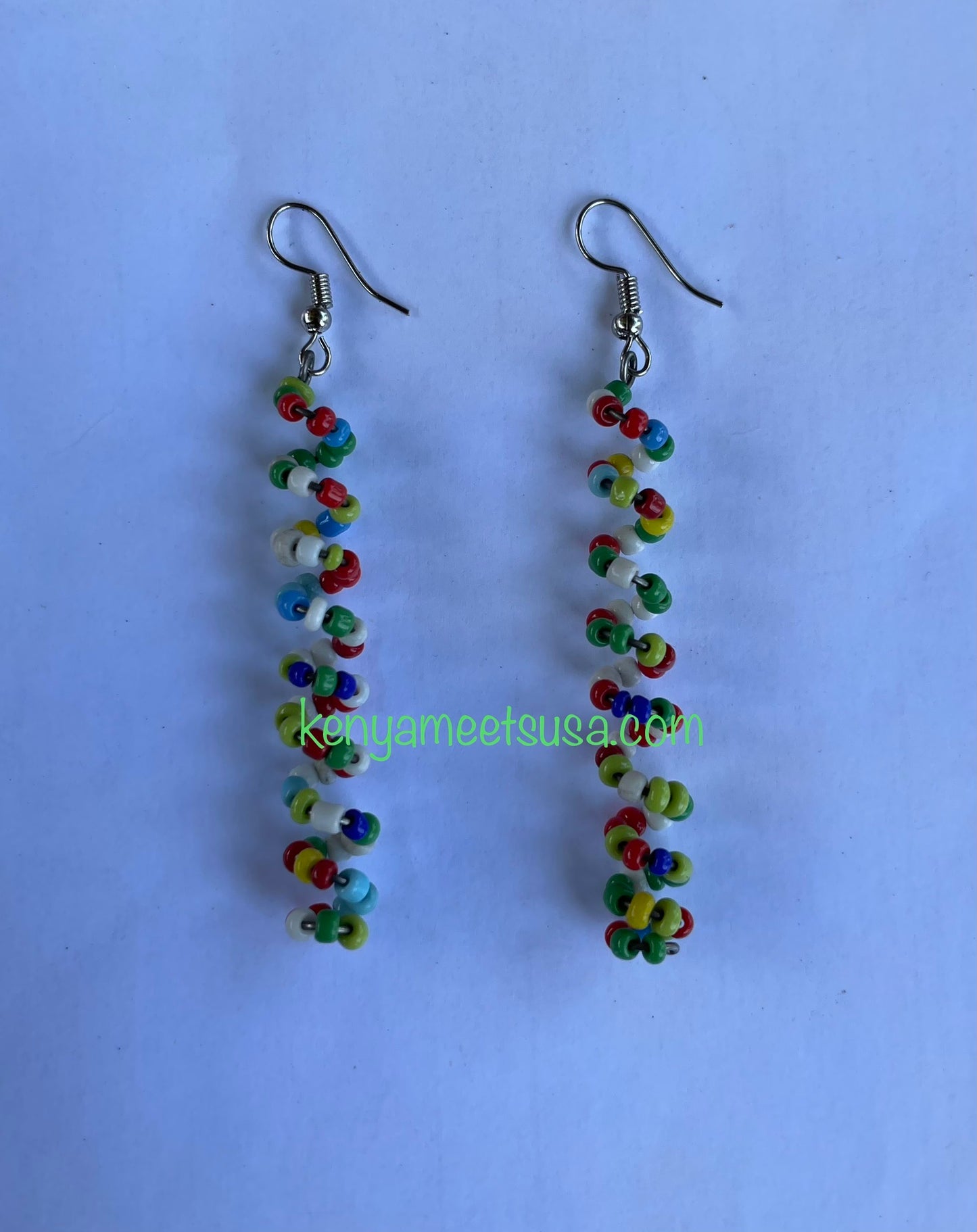 Spiral Beaded Earrings
