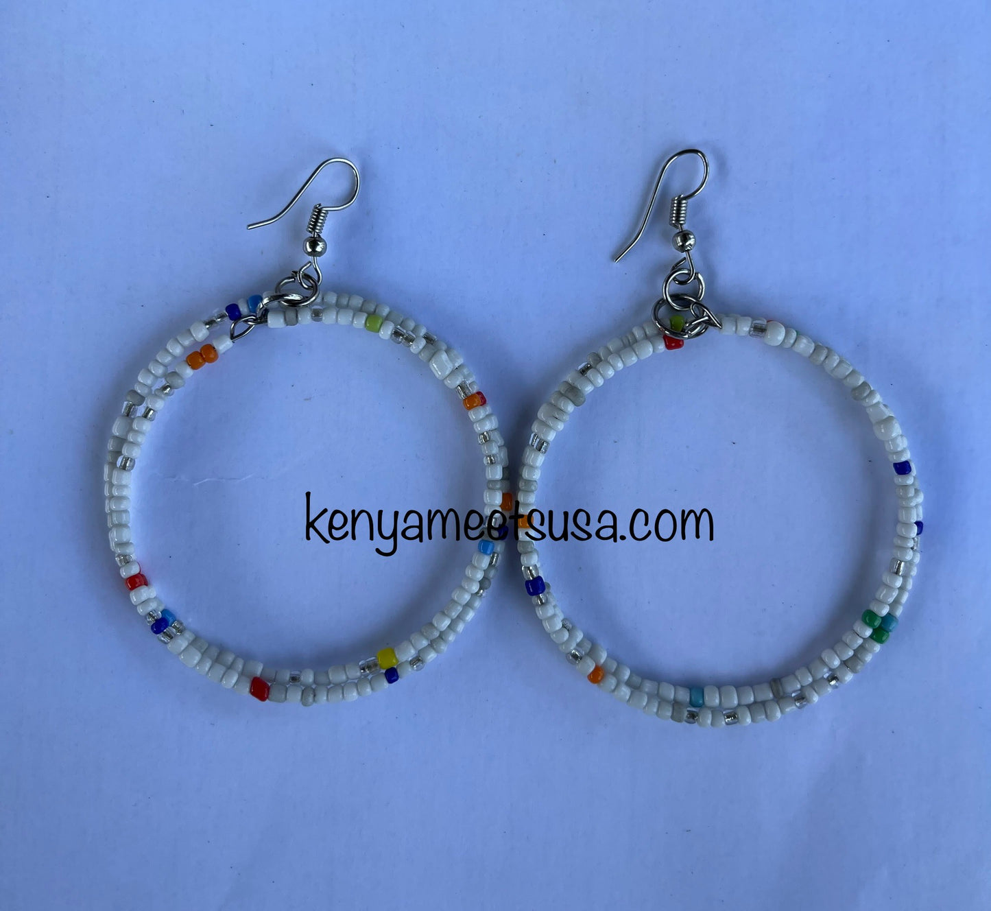 Hollow Round Beaded Earrings