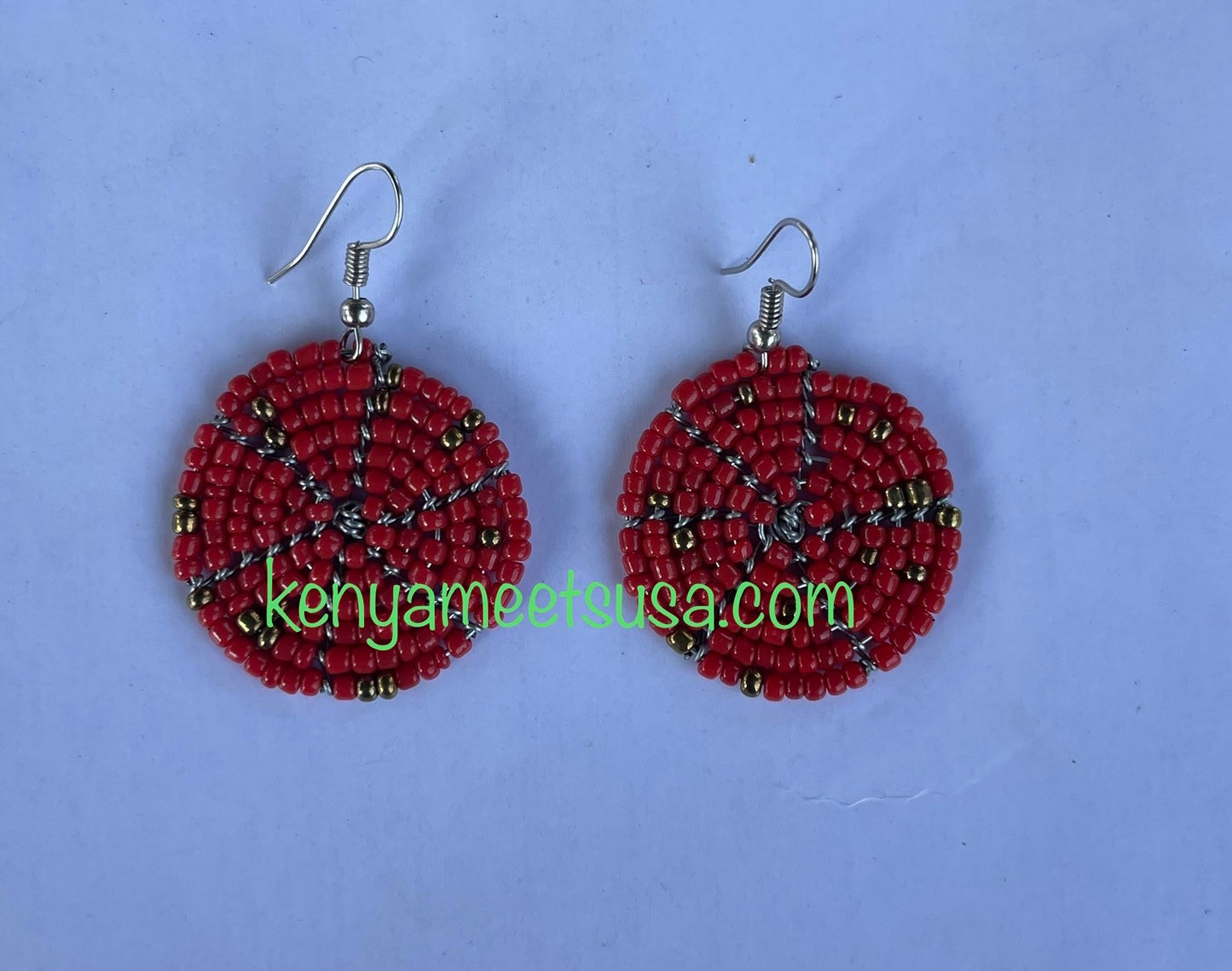 Round Beaded Earrings