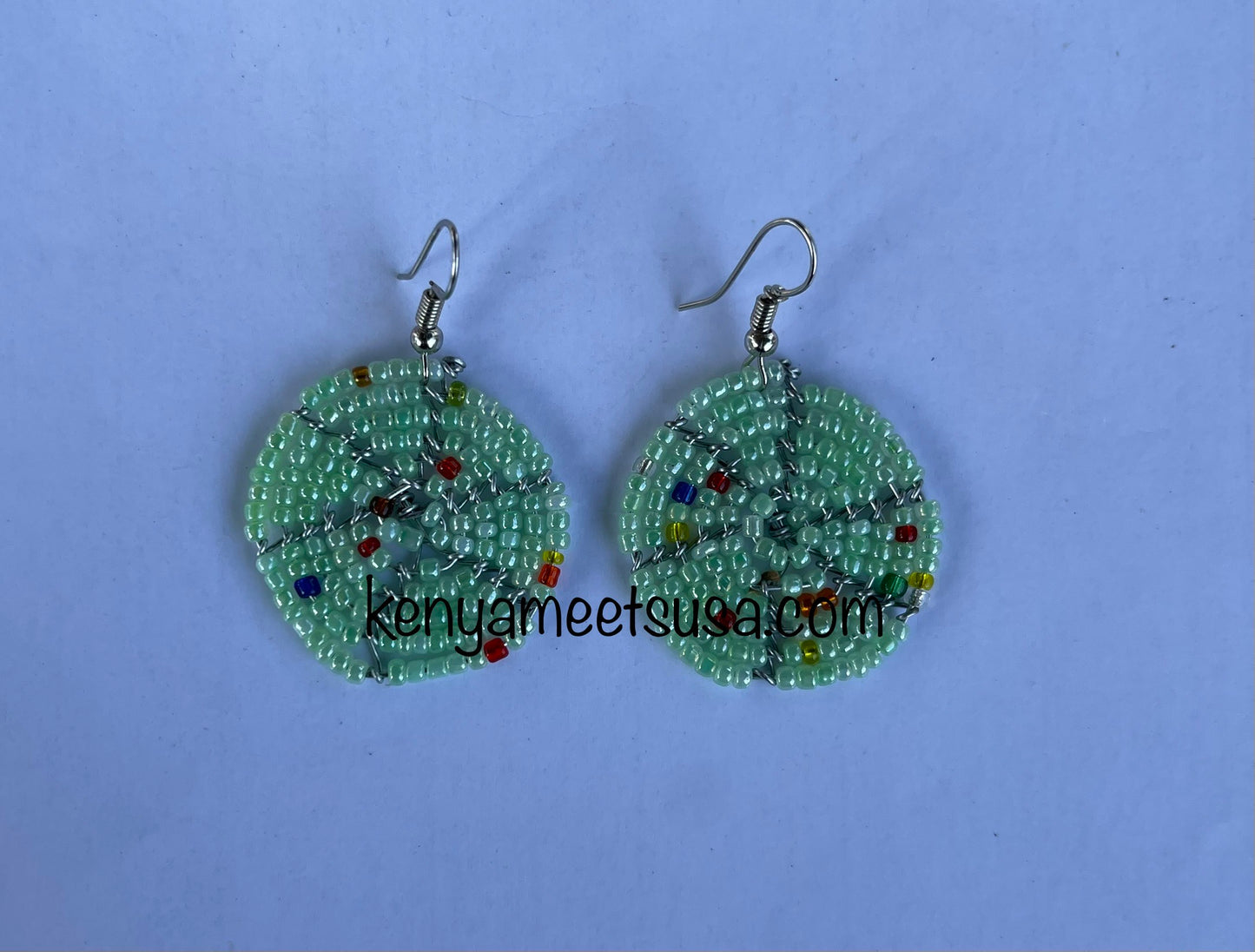 Round Beaded Earrings