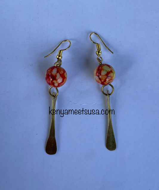 Small Tie-dye Beaded Earrings