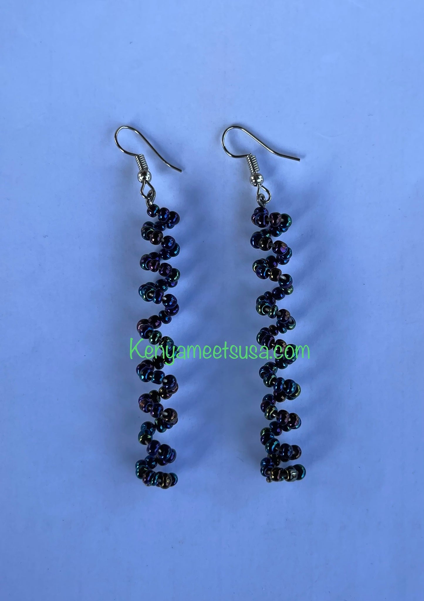 Spiral Beaded Earrings