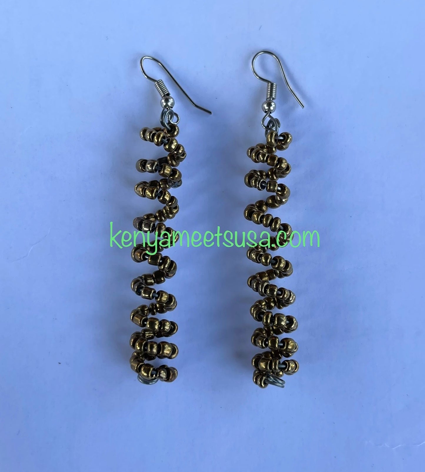 Spiral Beaded Earrings