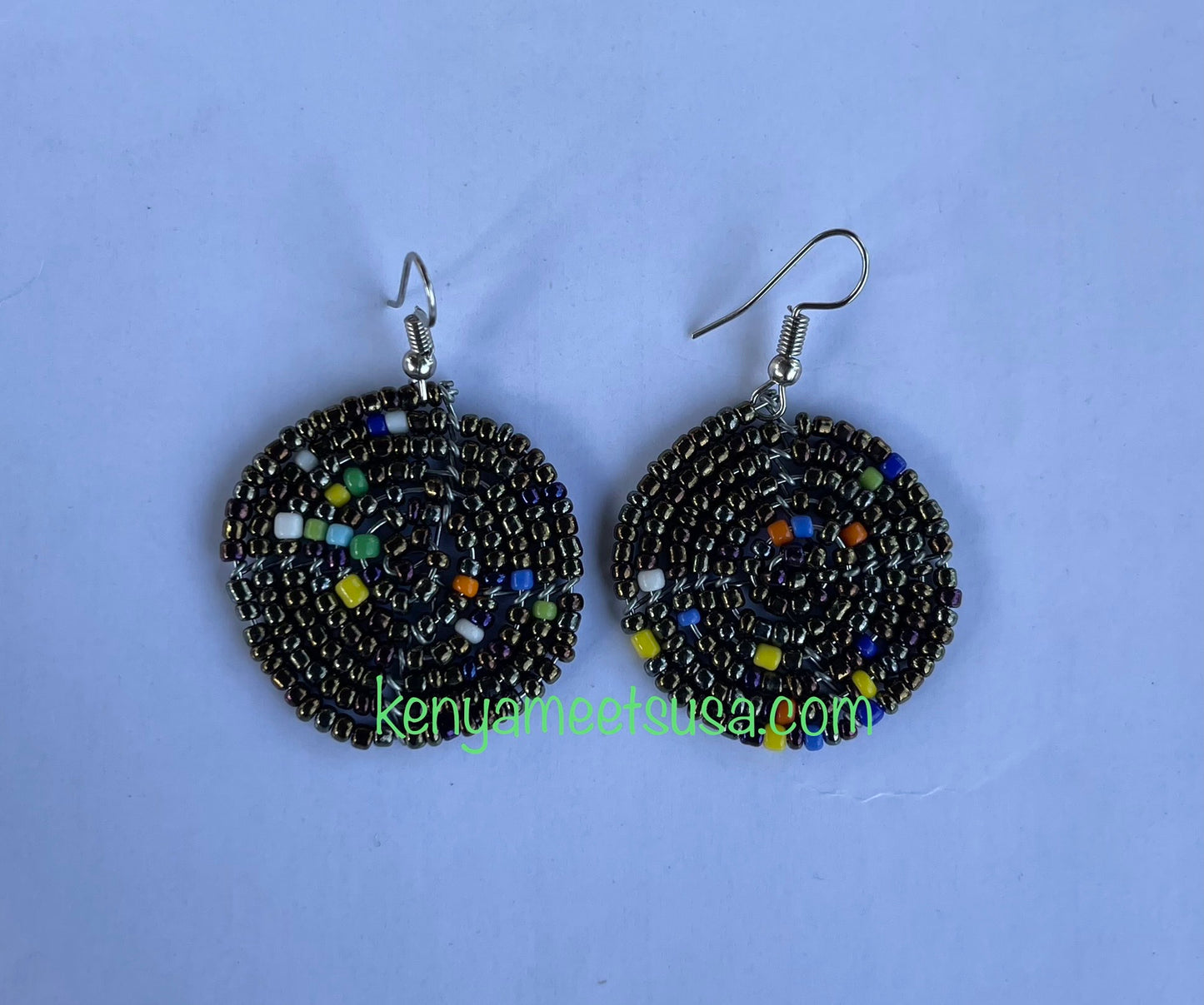 Round Beaded Earrings