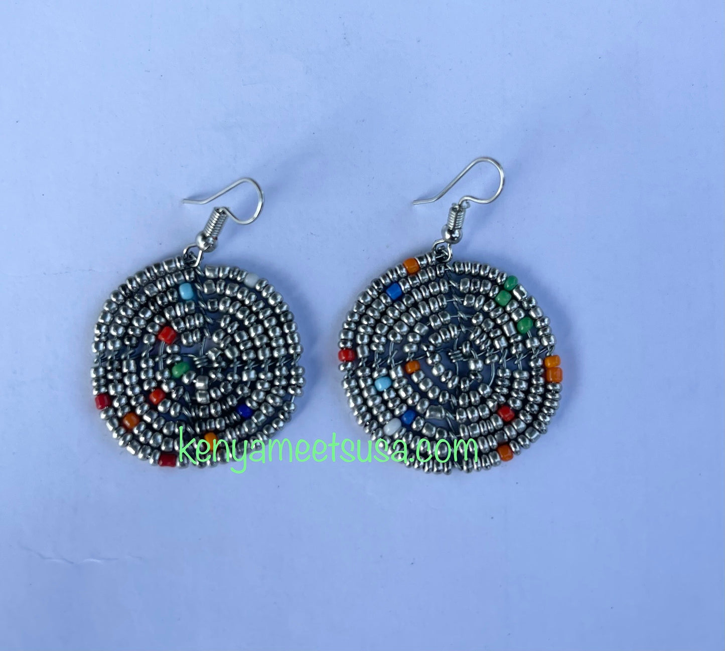 Round Beaded Earrings