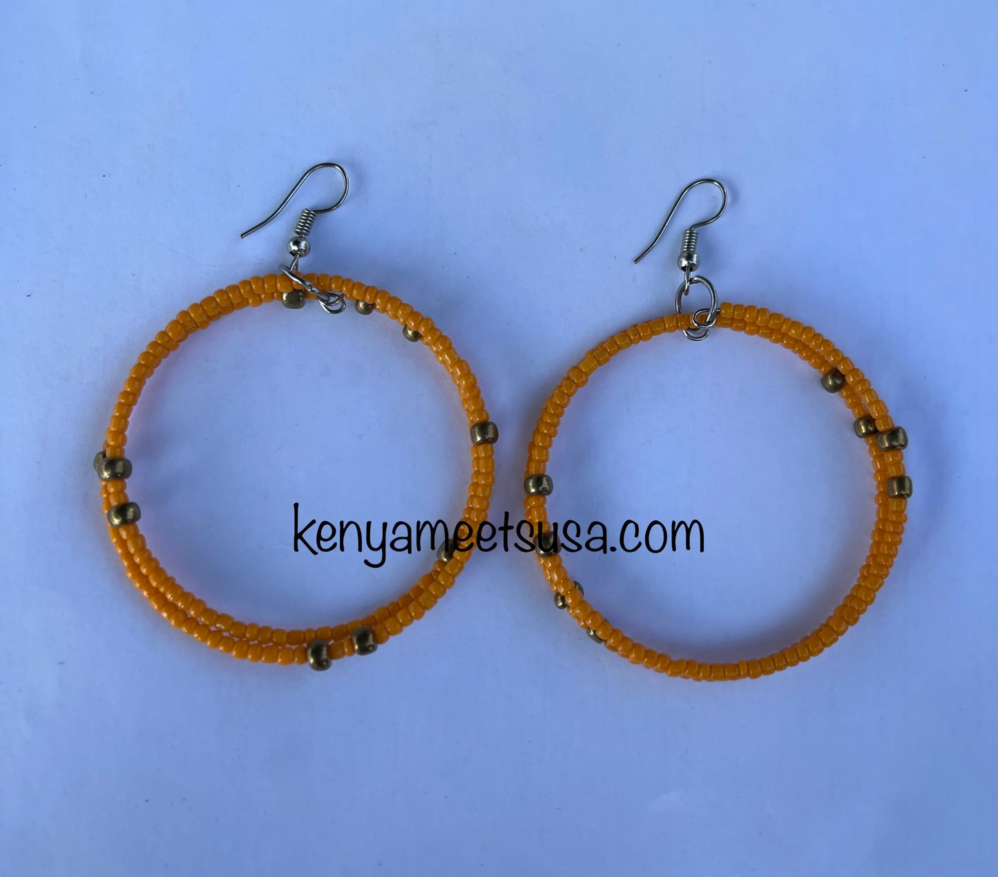 Hollow Round Beaded Earrings