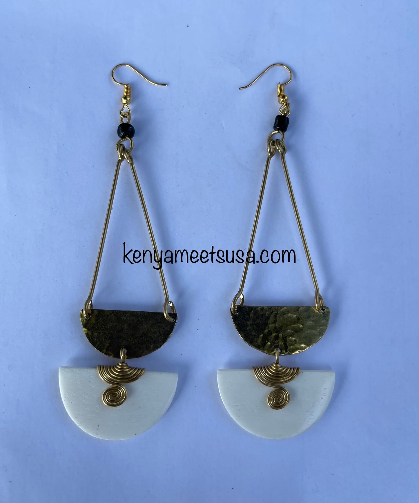 Brass & Bone Long Earrings