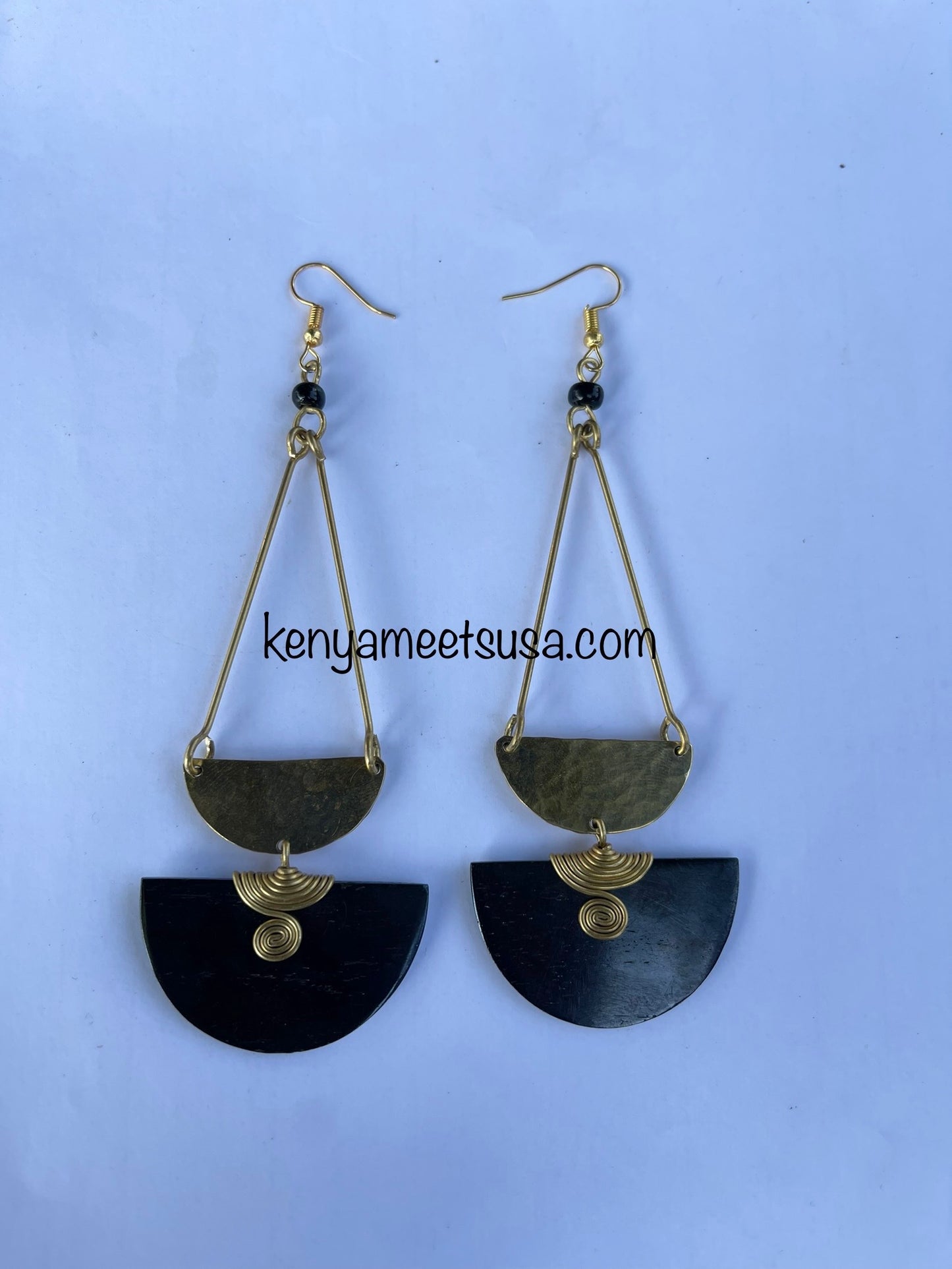 Brass & Bone Long Earrings
