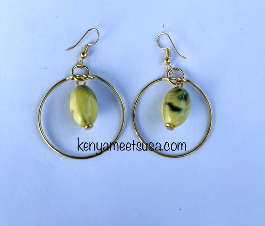 Hollow Round Brass Earrings