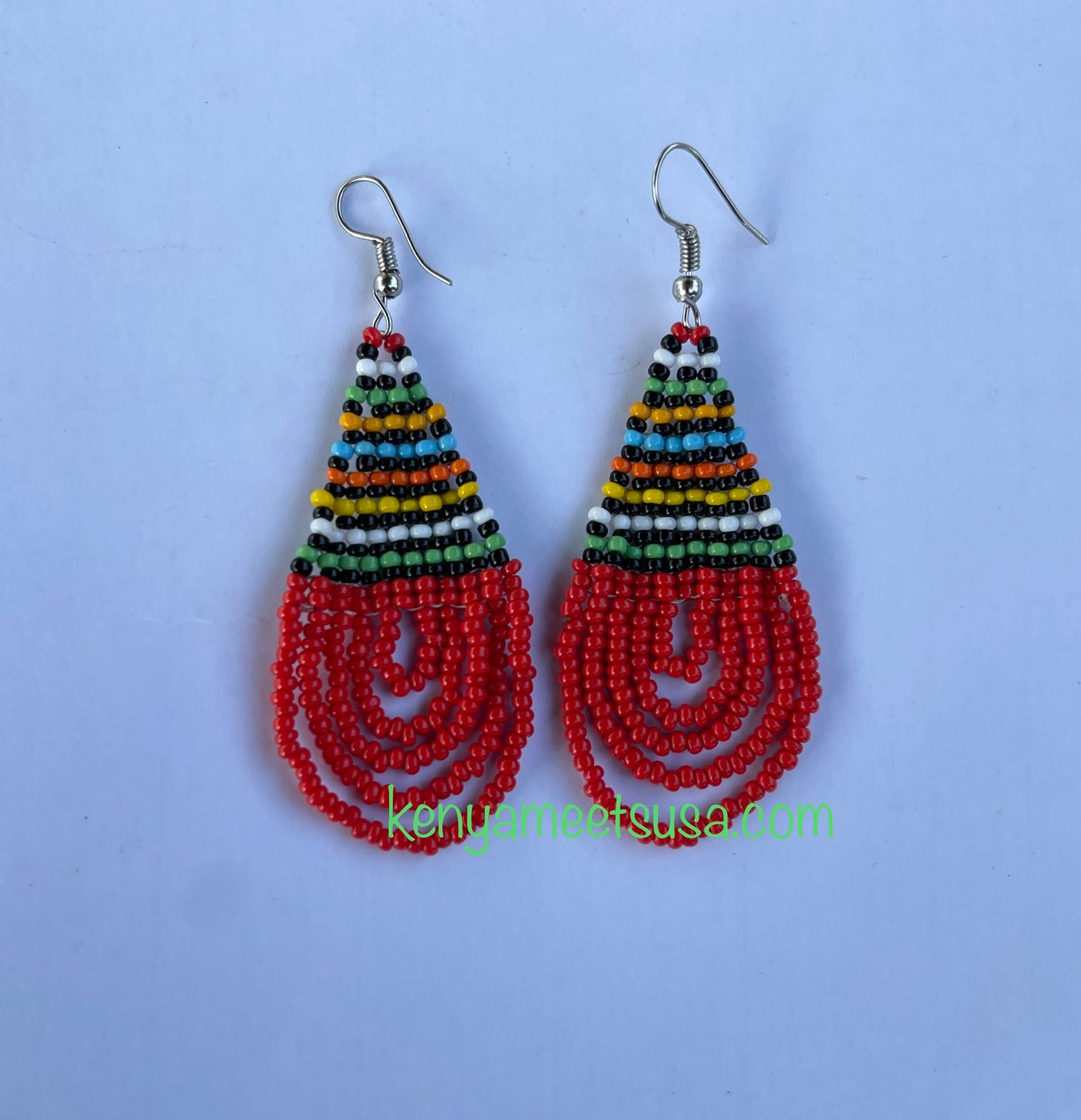 Teardrop Beaded Earrings