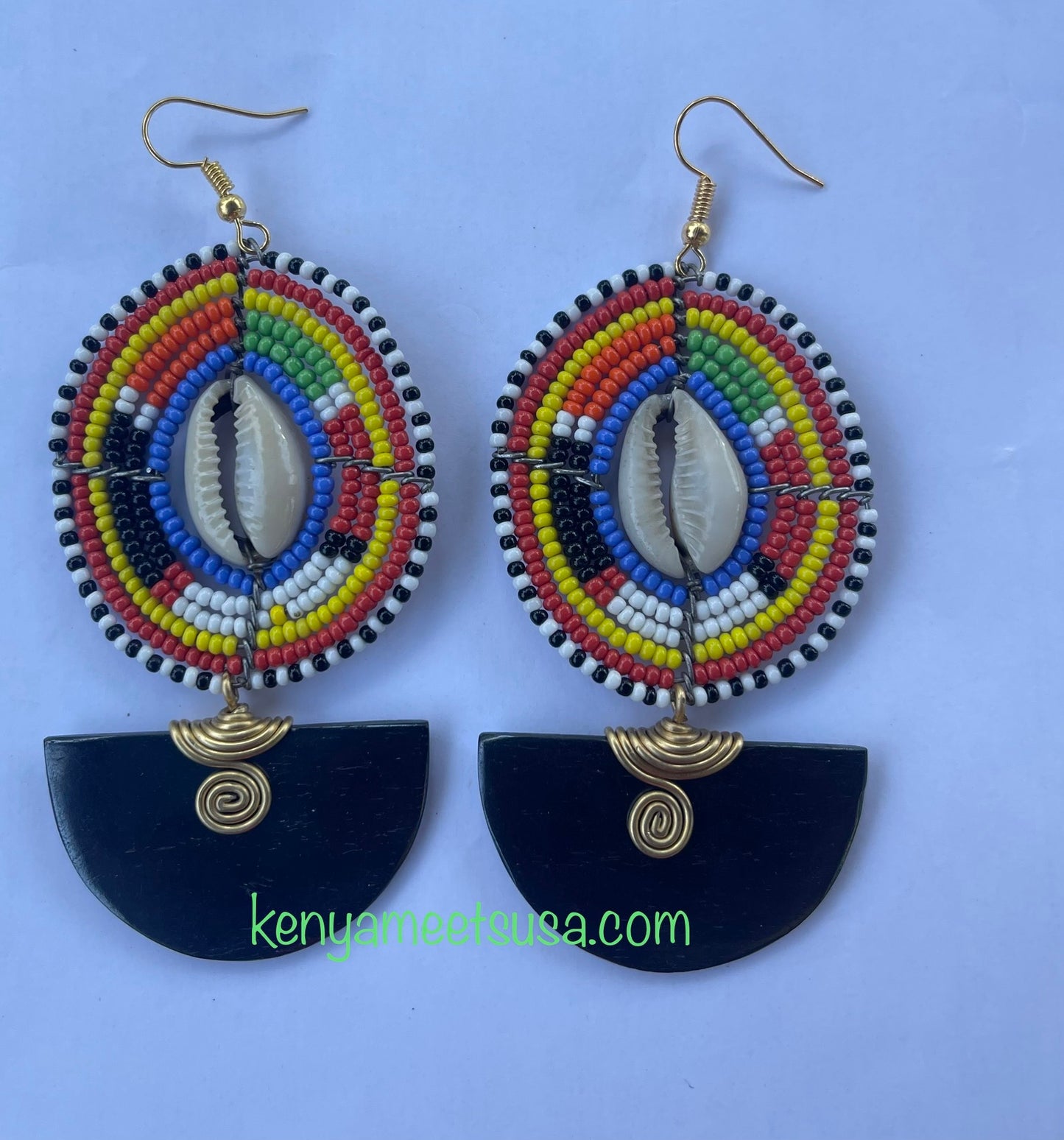 Bone Beaded Earrings