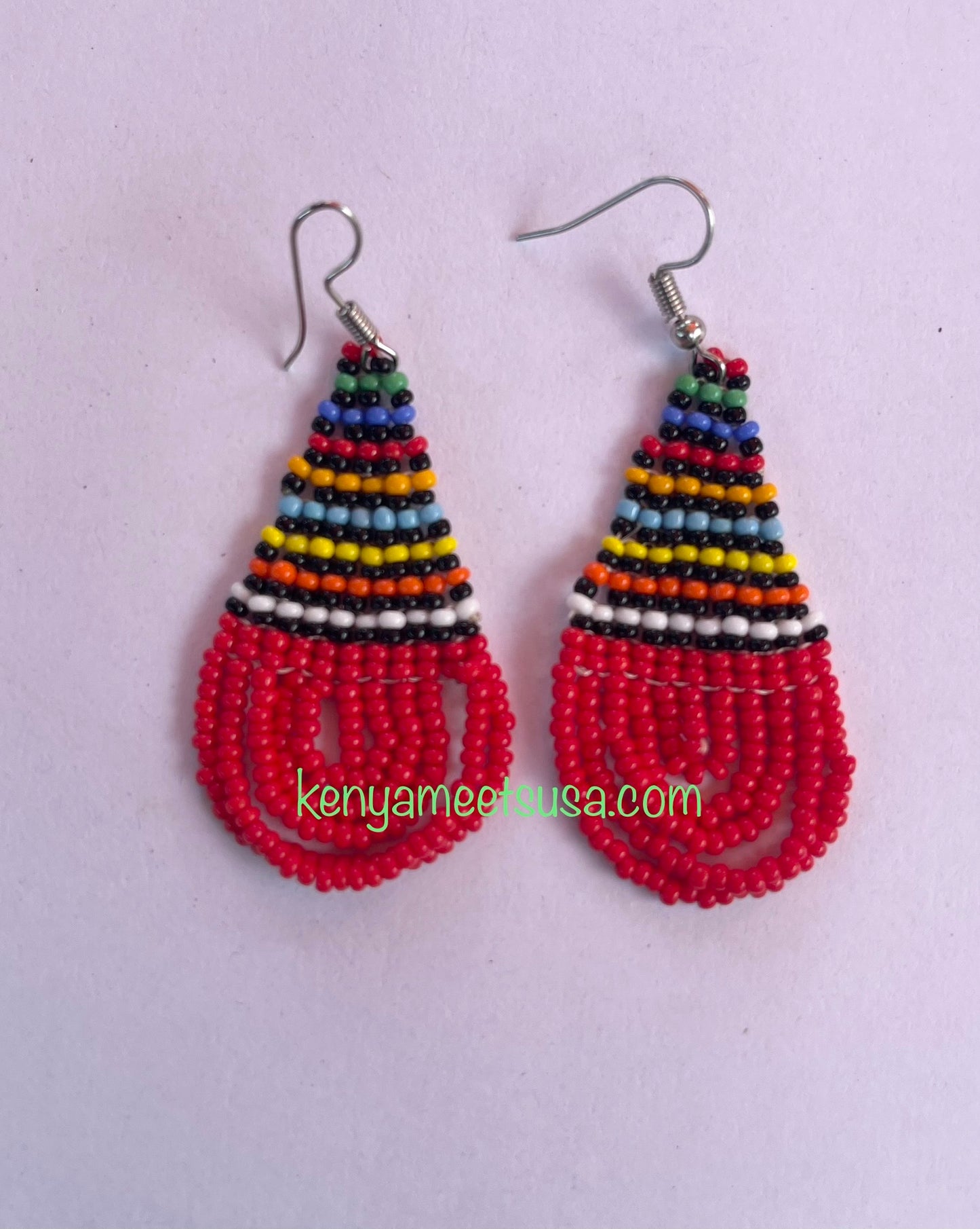 Teardrop Beaded Earrings