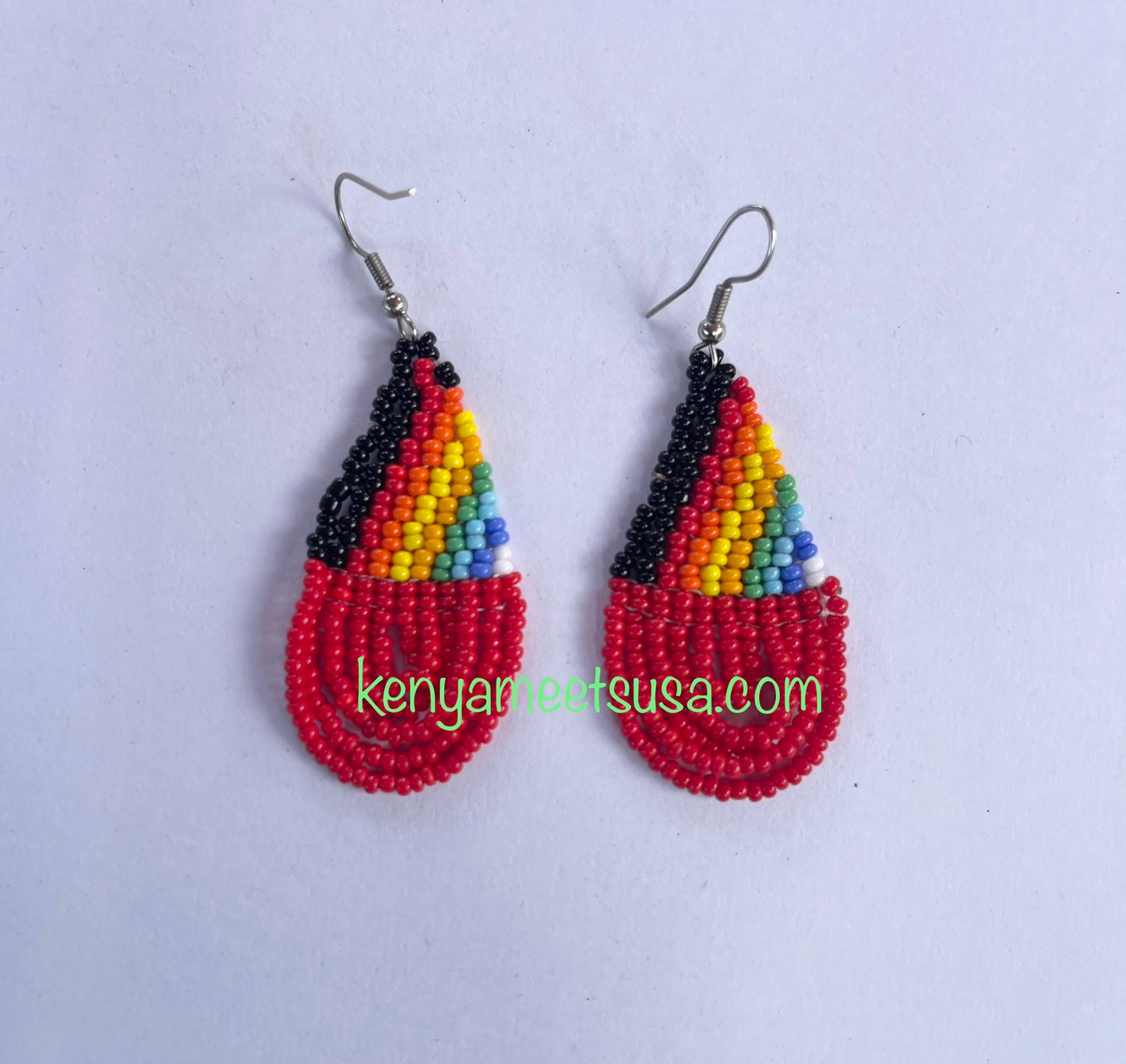 Teardrop Beaded Earrings