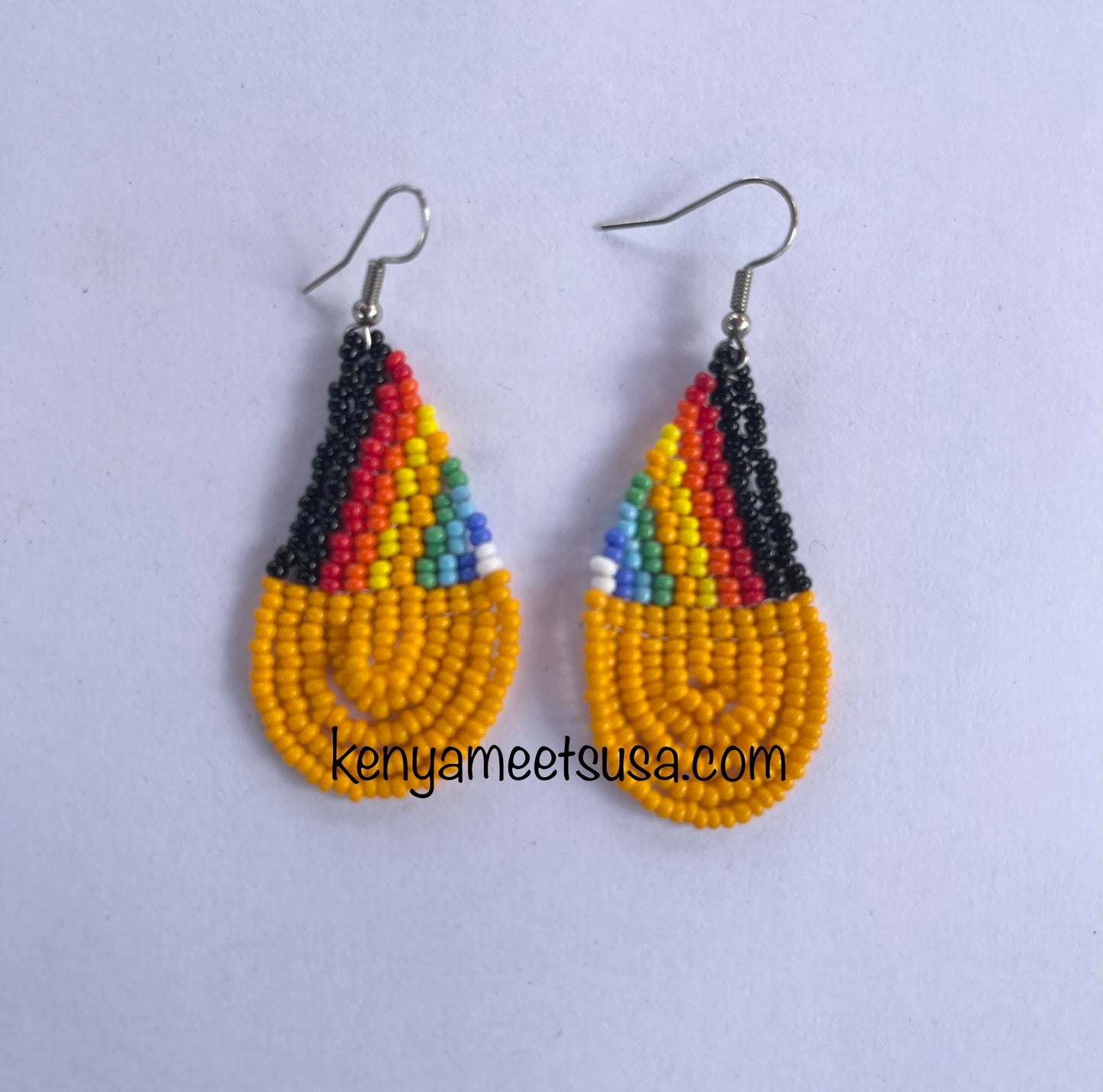 Teardrop Beaded Earrings