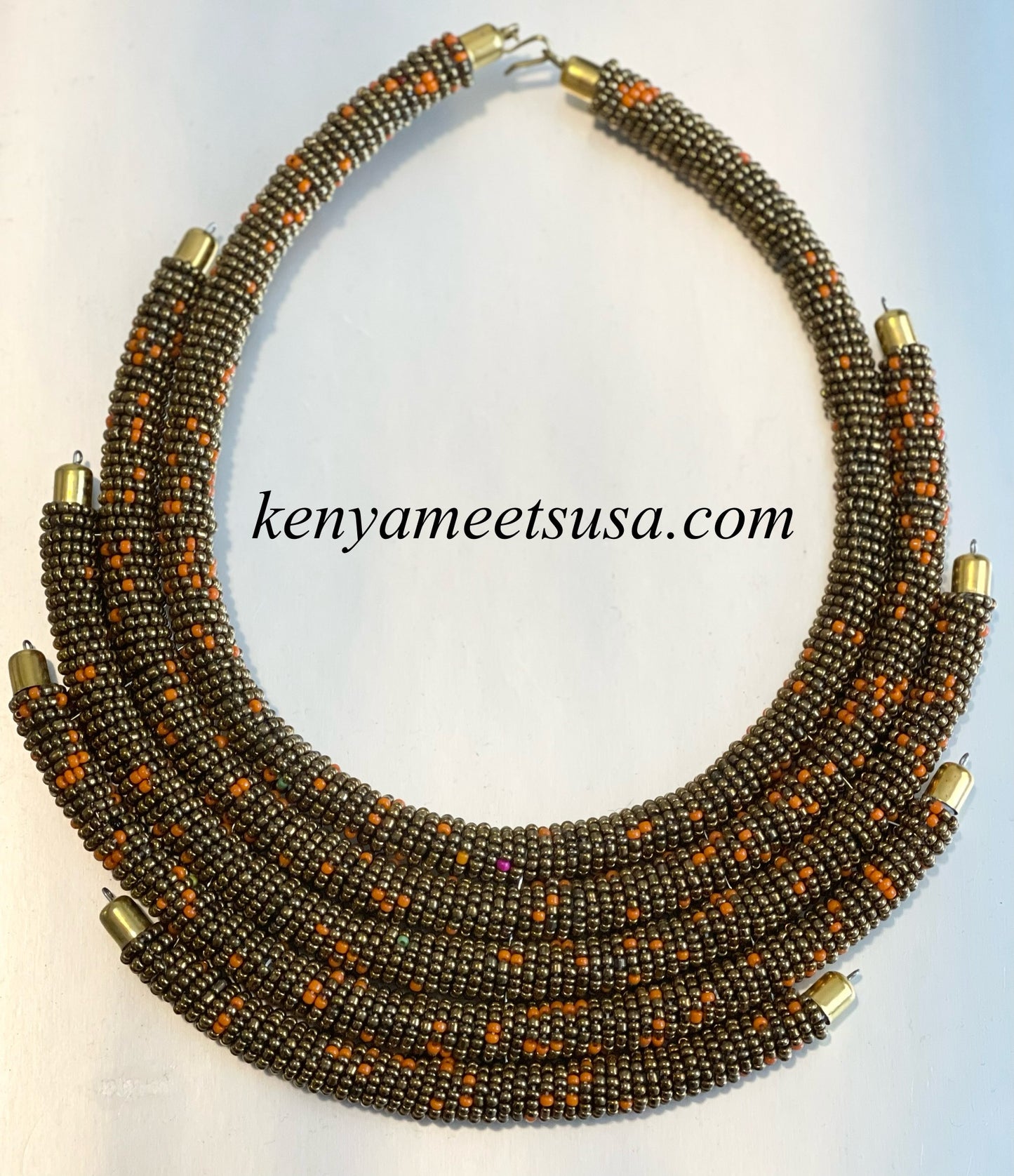 Handmade Kenyan Beaded Layered Necklace
