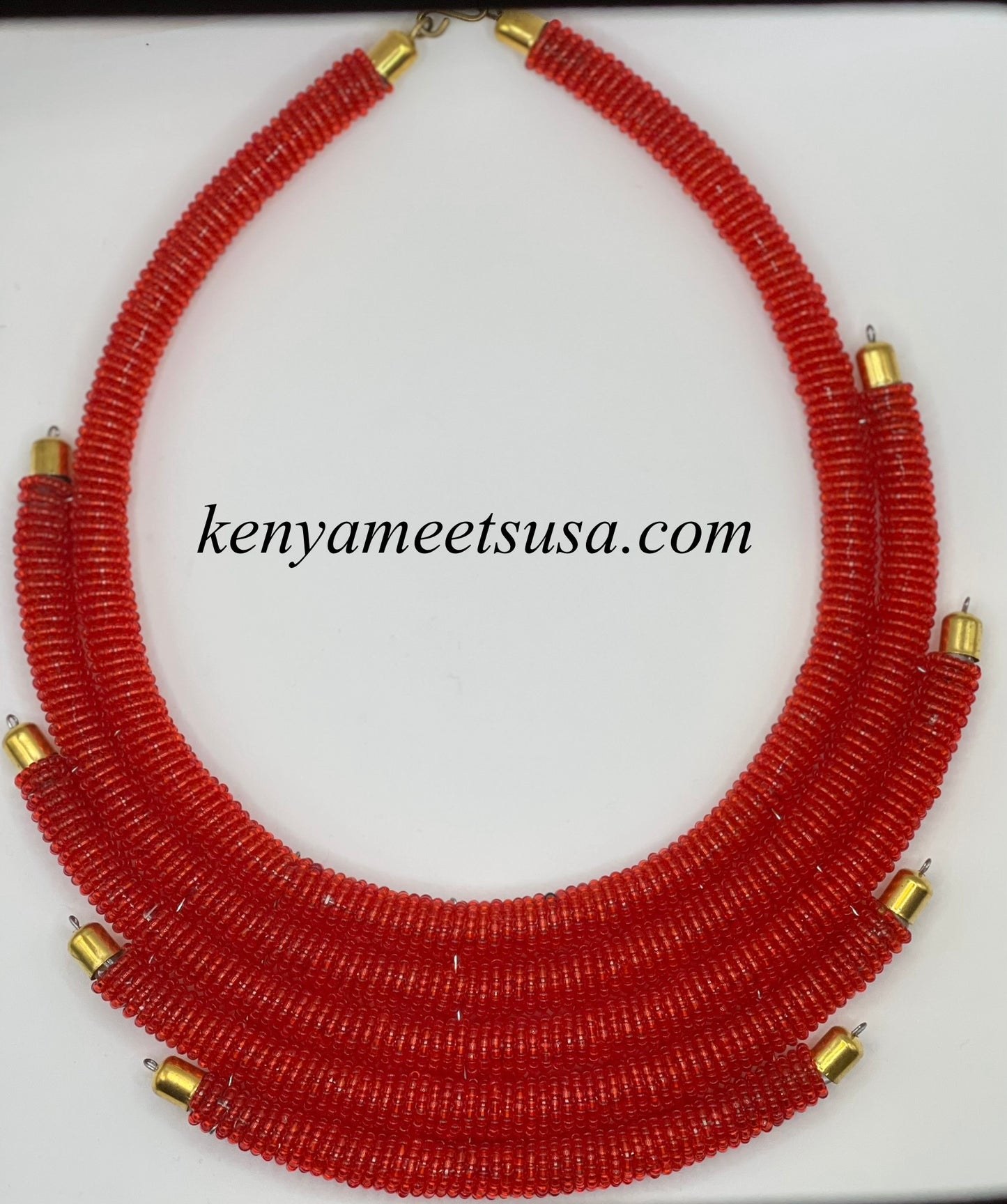 Handmade Kenyan Beaded Layered Necklace