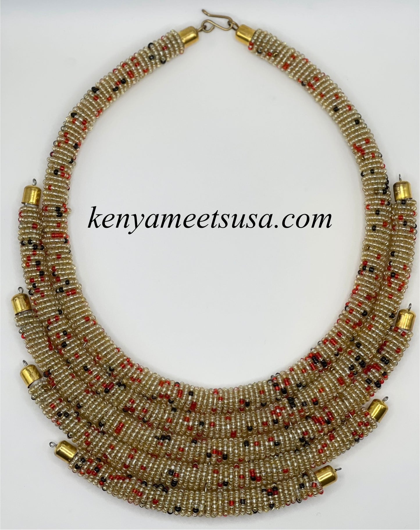 Handmade Kenyan Beaded Layered Necklace