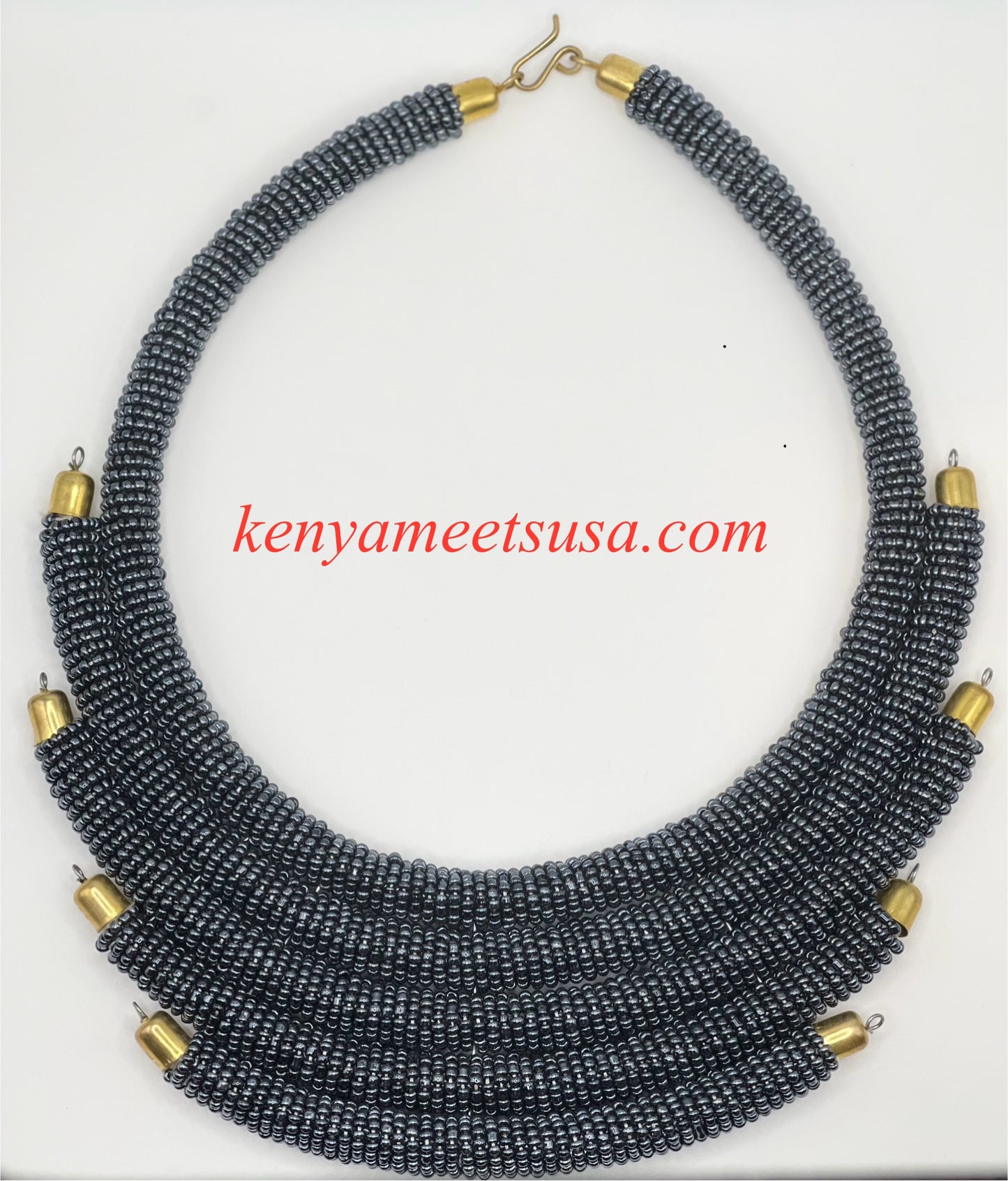 Handmade Kenyan Beaded Layered Necklace