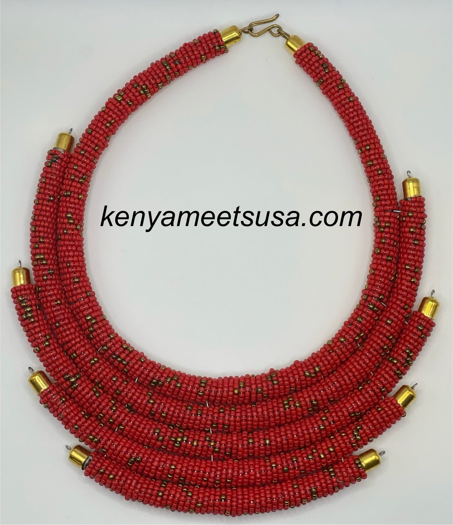 Handmade Kenyan Beaded Layered Necklace
