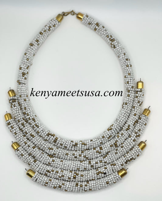 Handmade Kenyan Beaded Layered Necklace
