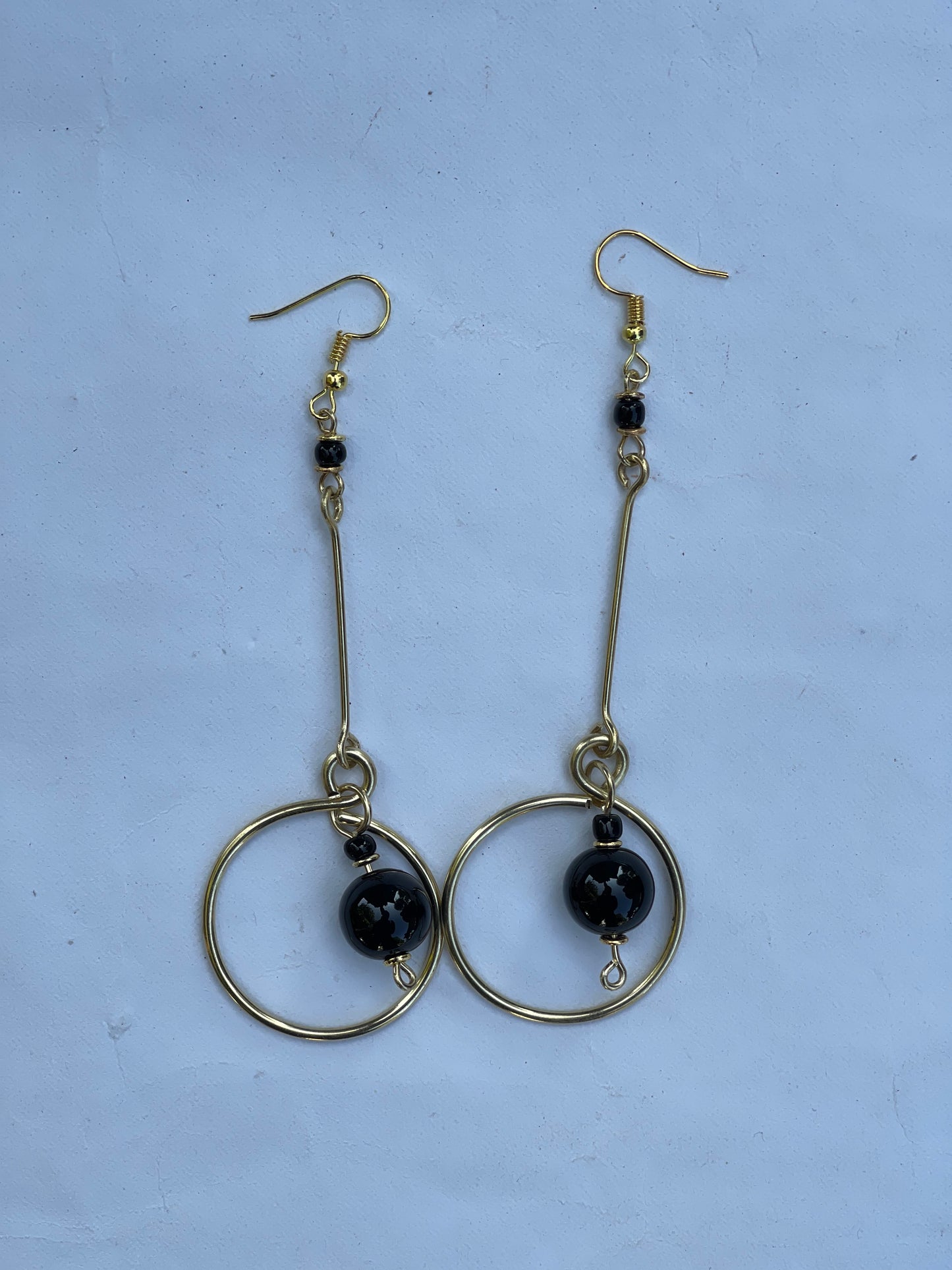 Round brass Earrings