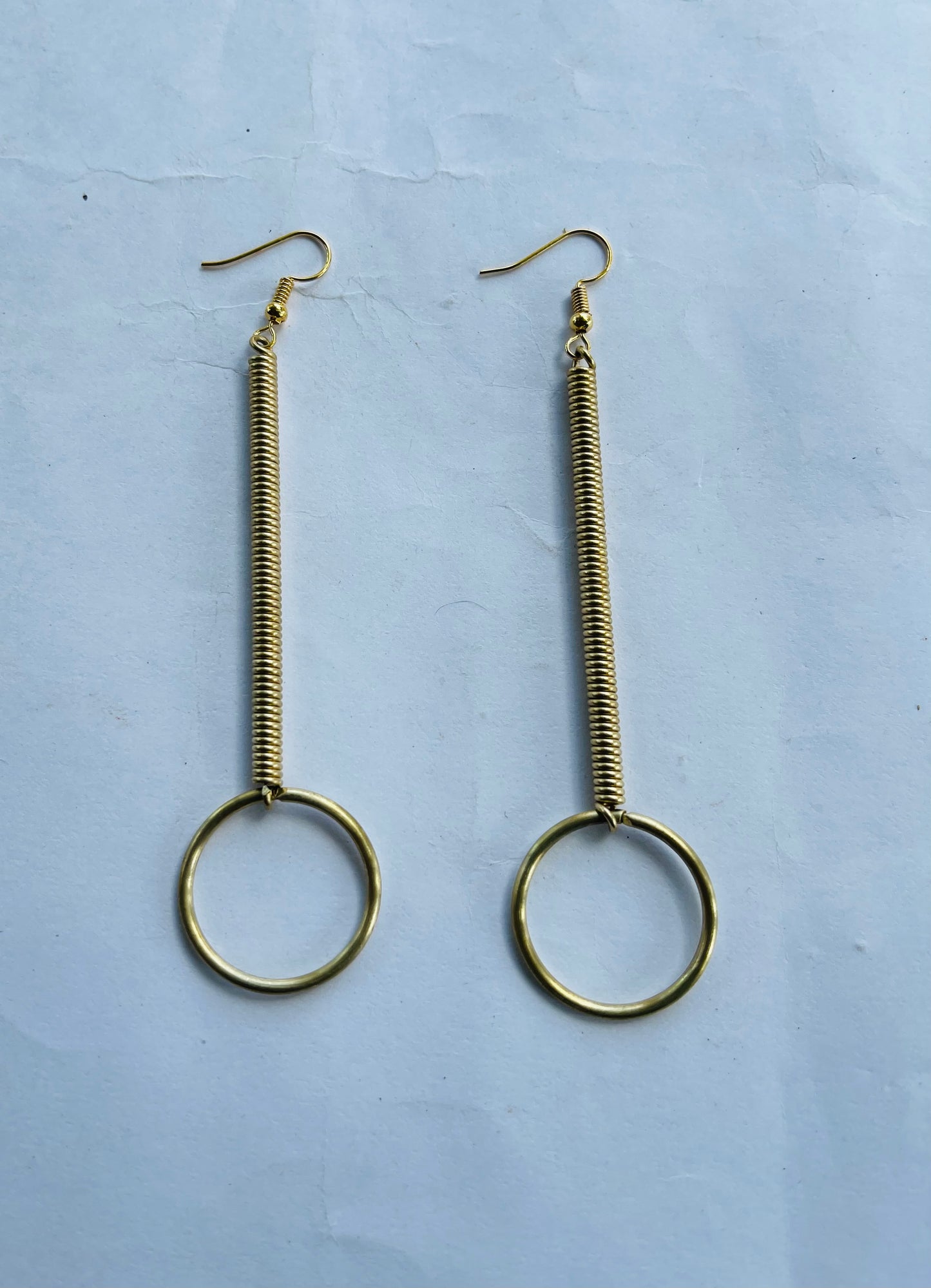 Round brass Earrings