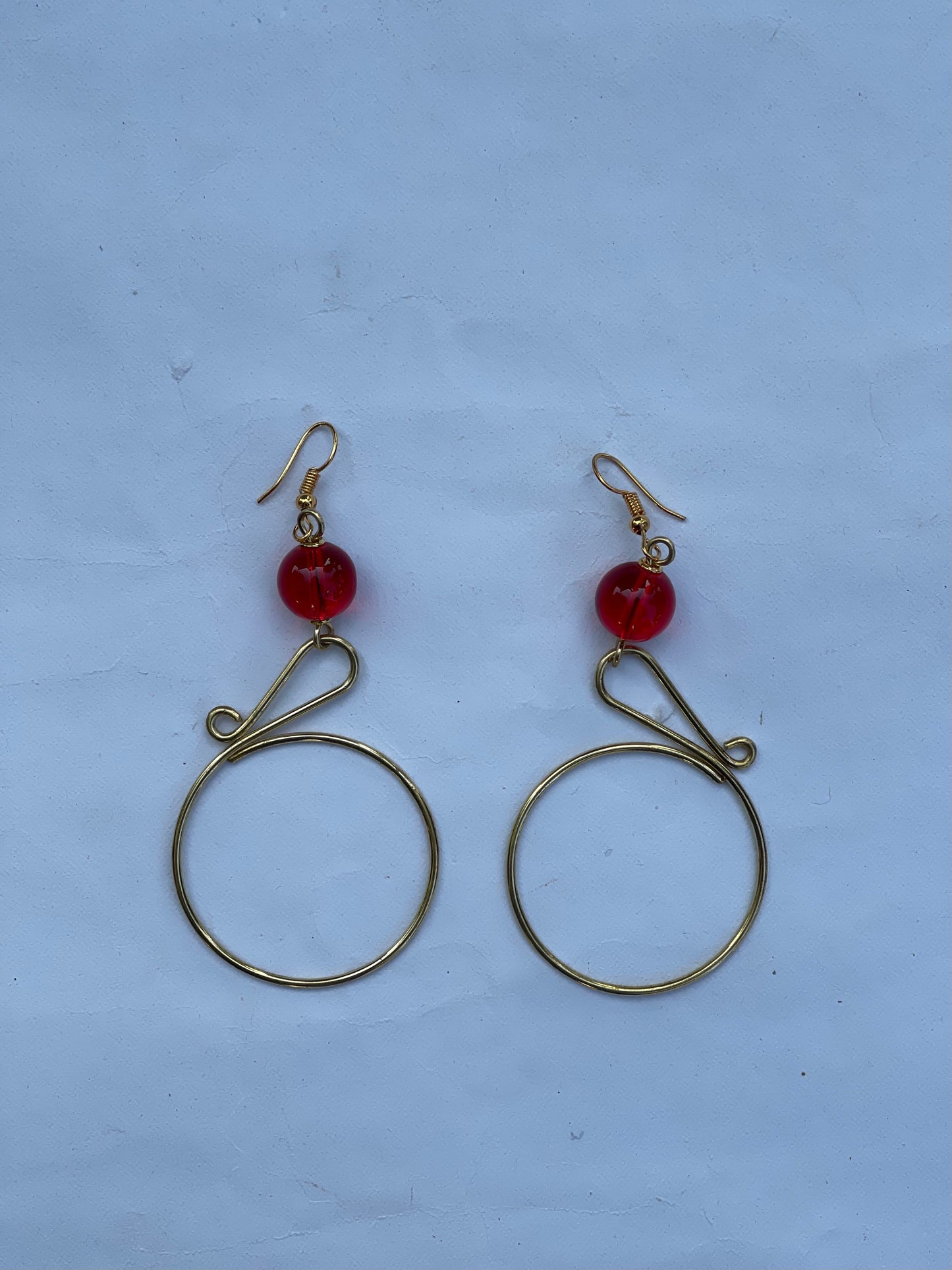 Round brass Earrings
