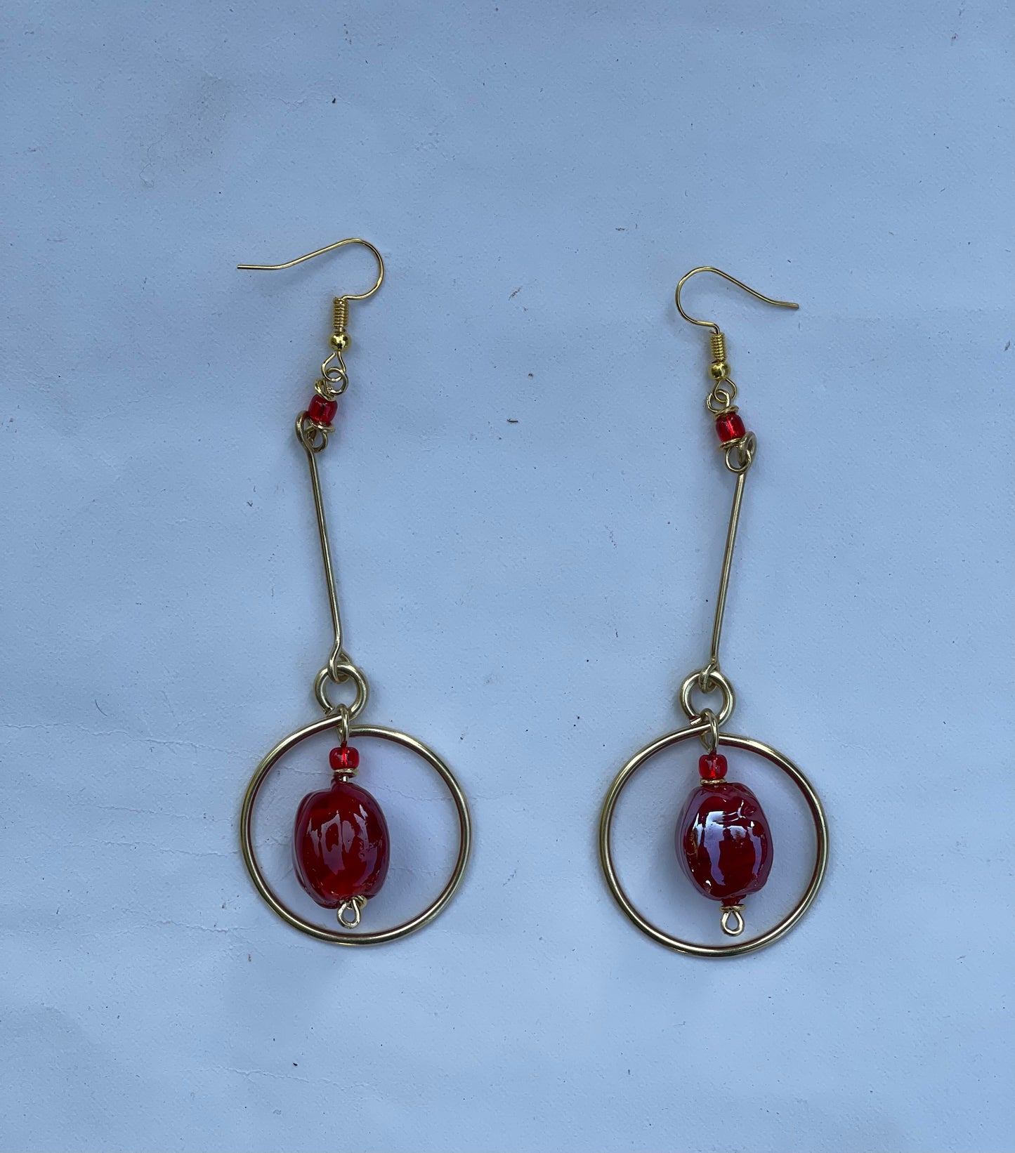 Round brass Earrings