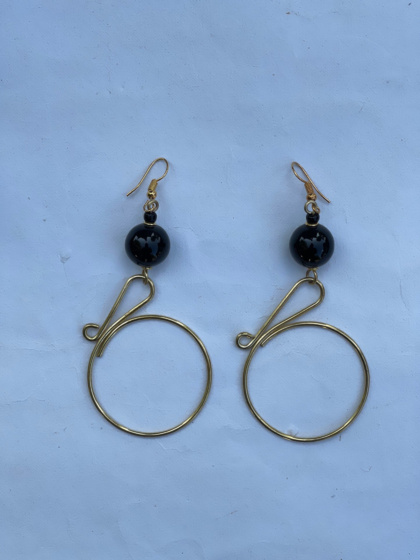 Round brass Earrings