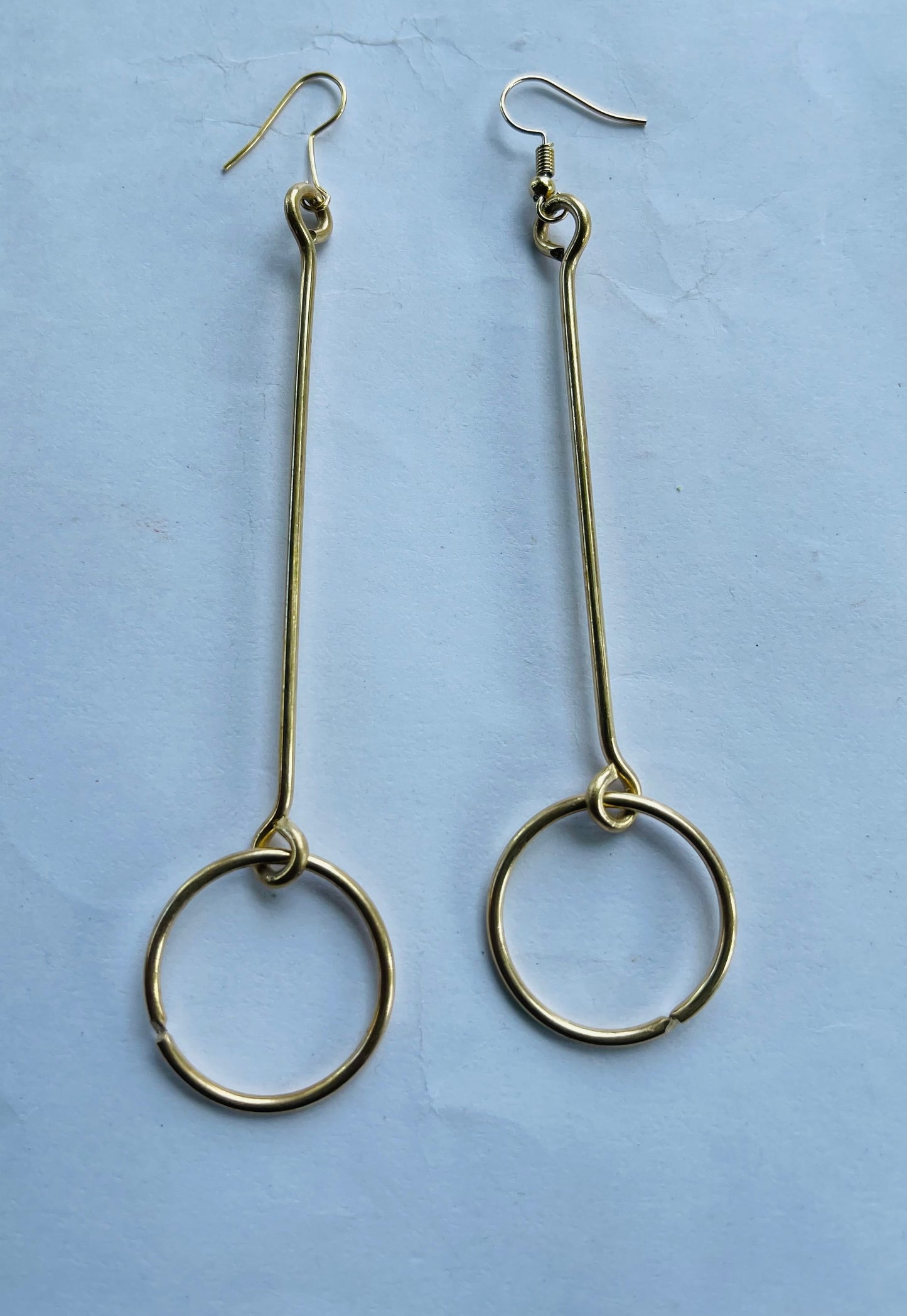 Round brass Earrings