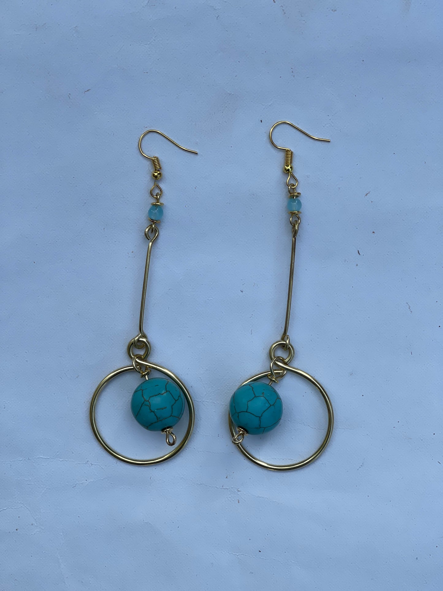 Round brass Earrings