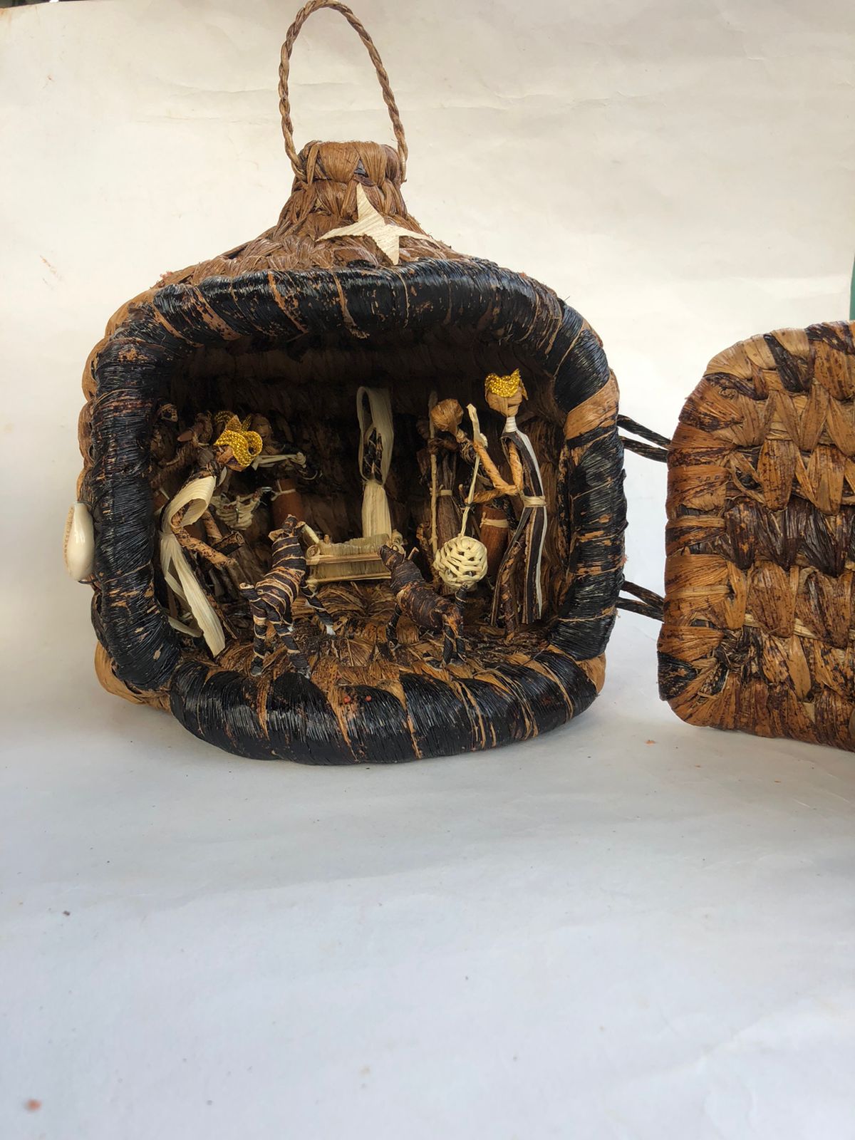 Woven House Nativity