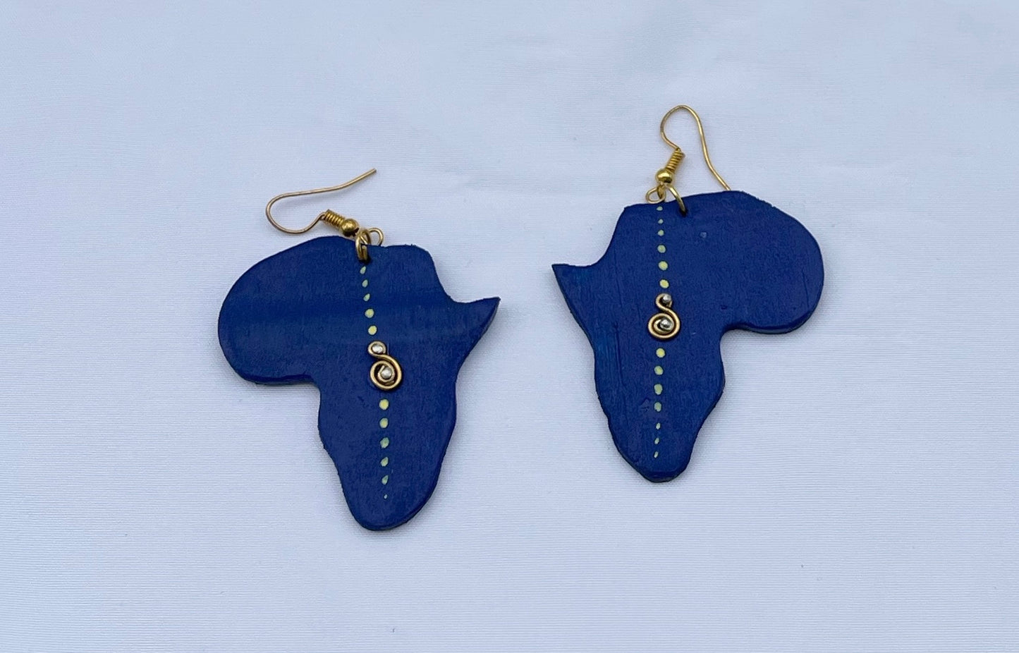 Small Map of Africa Wooden Earrings