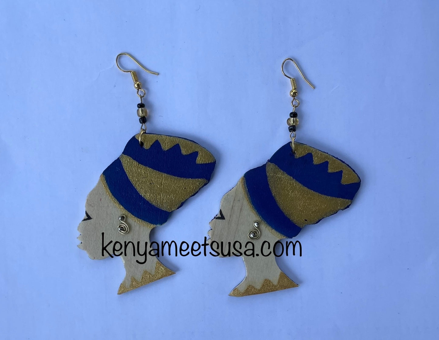 African Queen Wooden Earrings