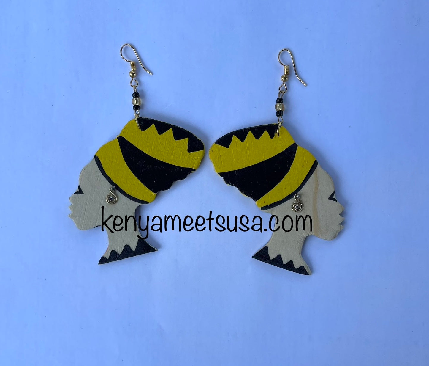 African Queen Wooden Earrings