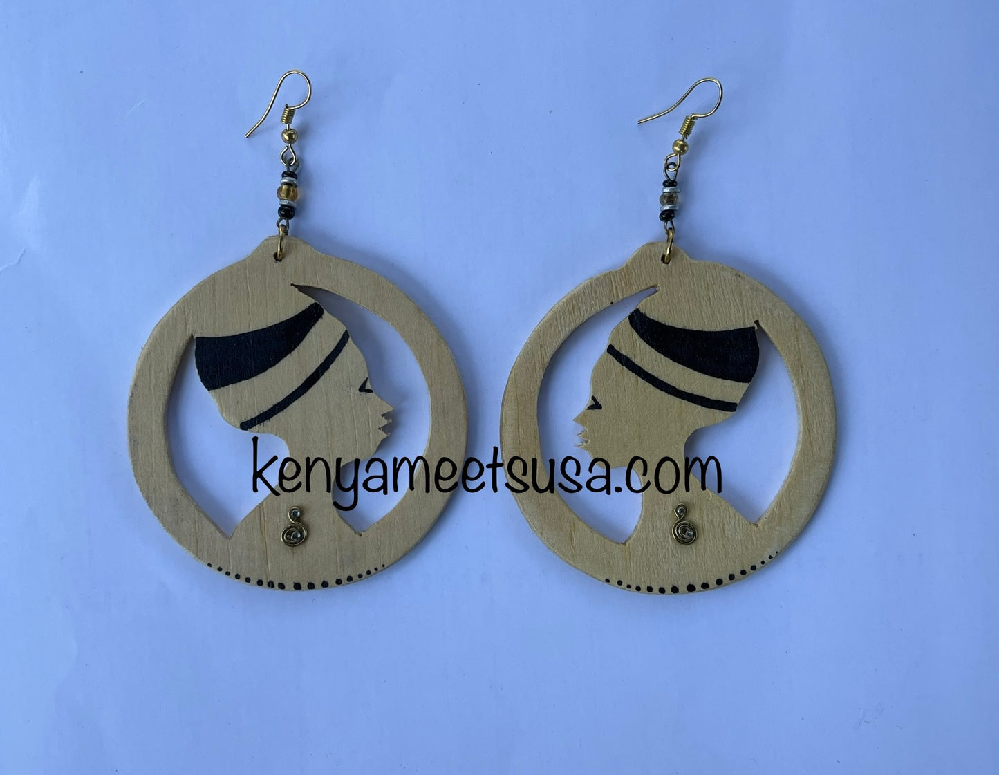 African Queen Wooden Earrings