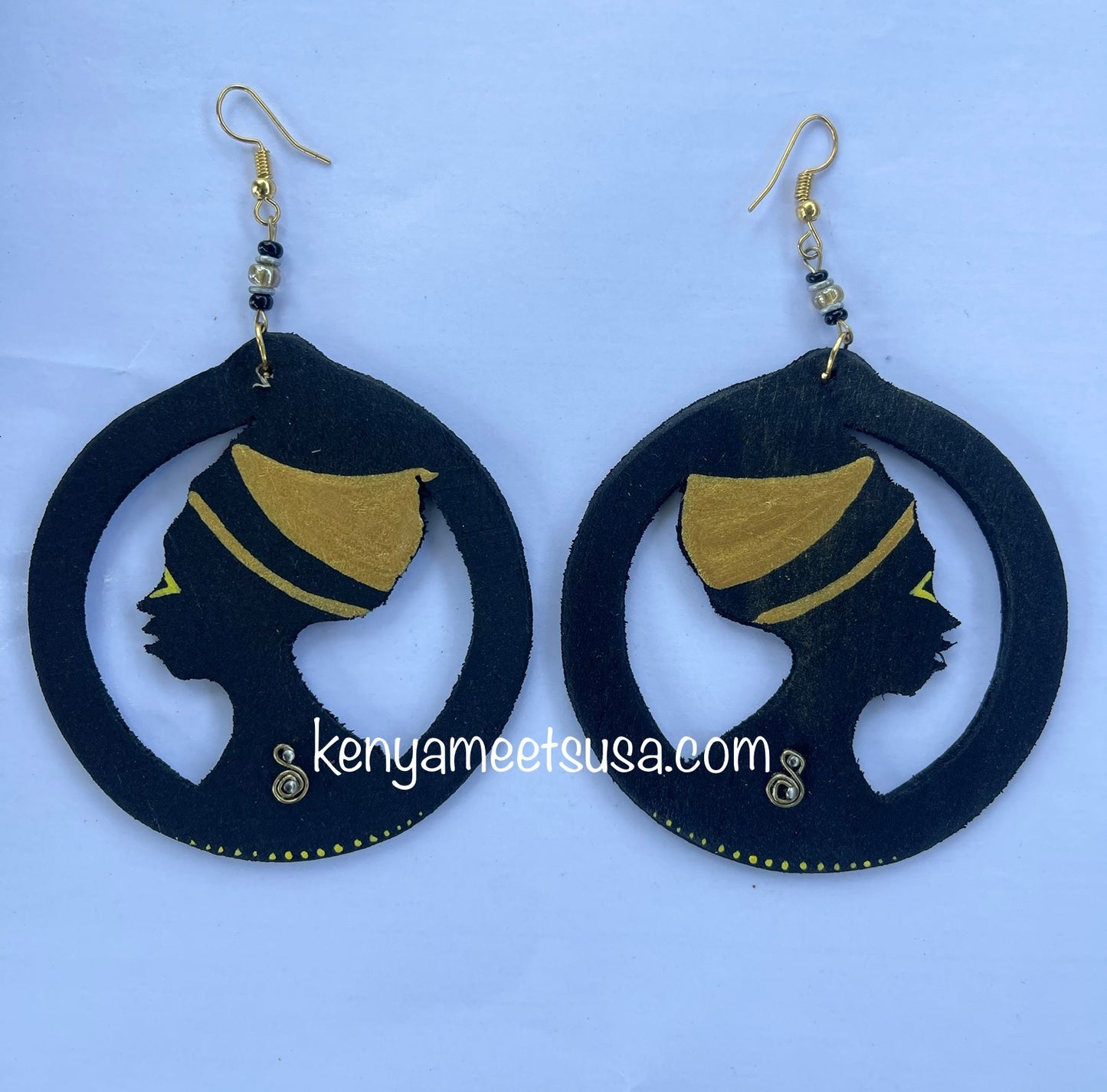 African Queen Wooden Earrings