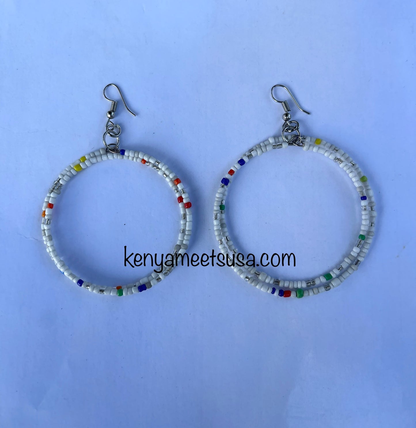 Hollow Round Beaded  Earrings