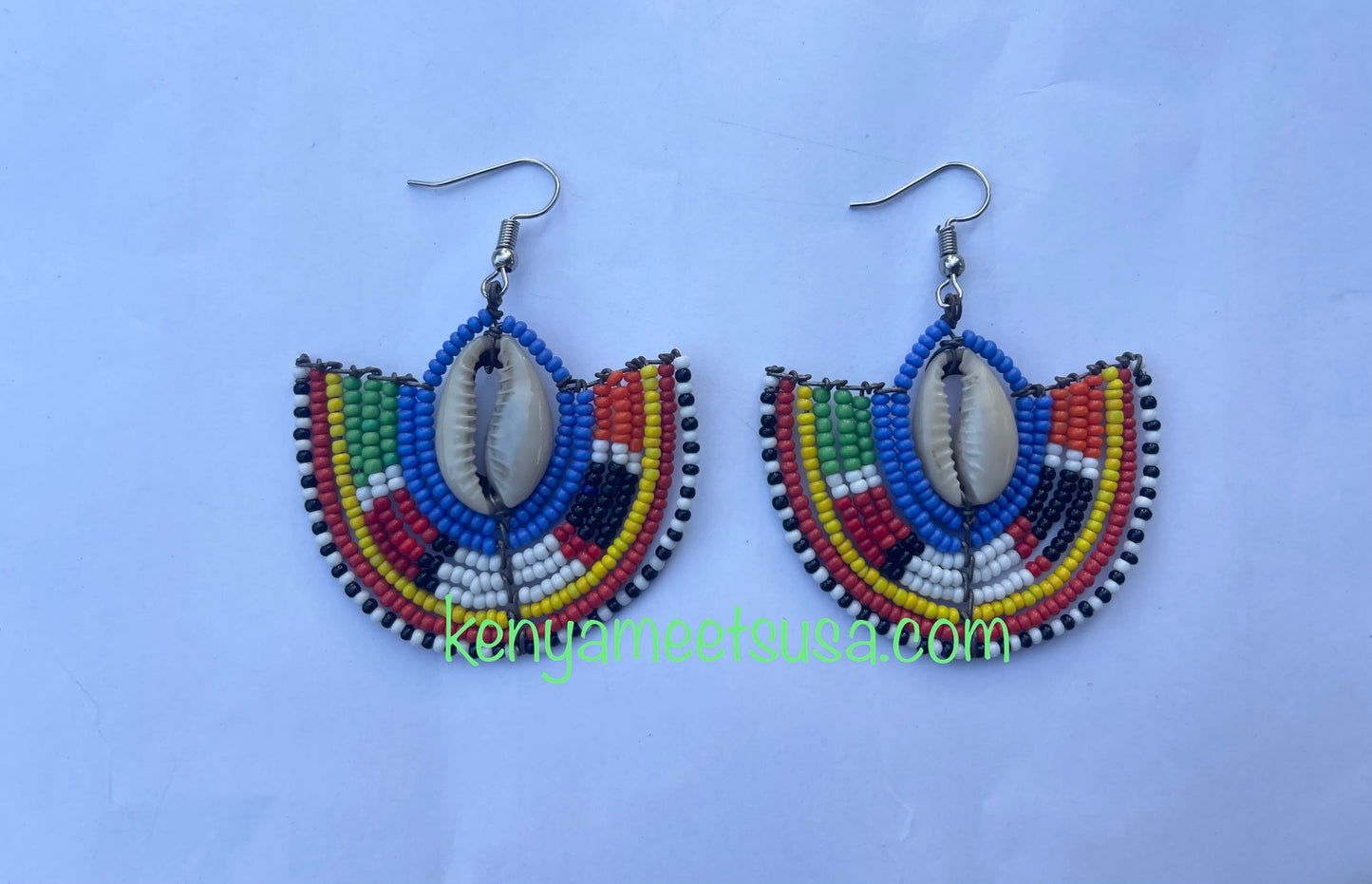 Beaded Semi-Circle Hoops