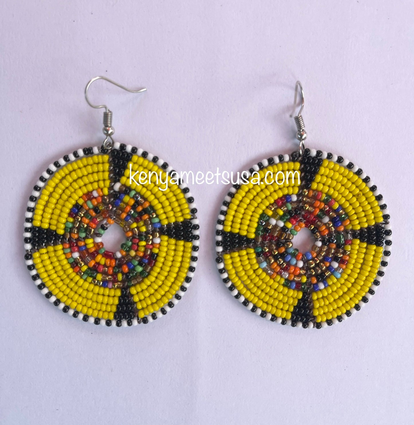 Round Beaded Earrings