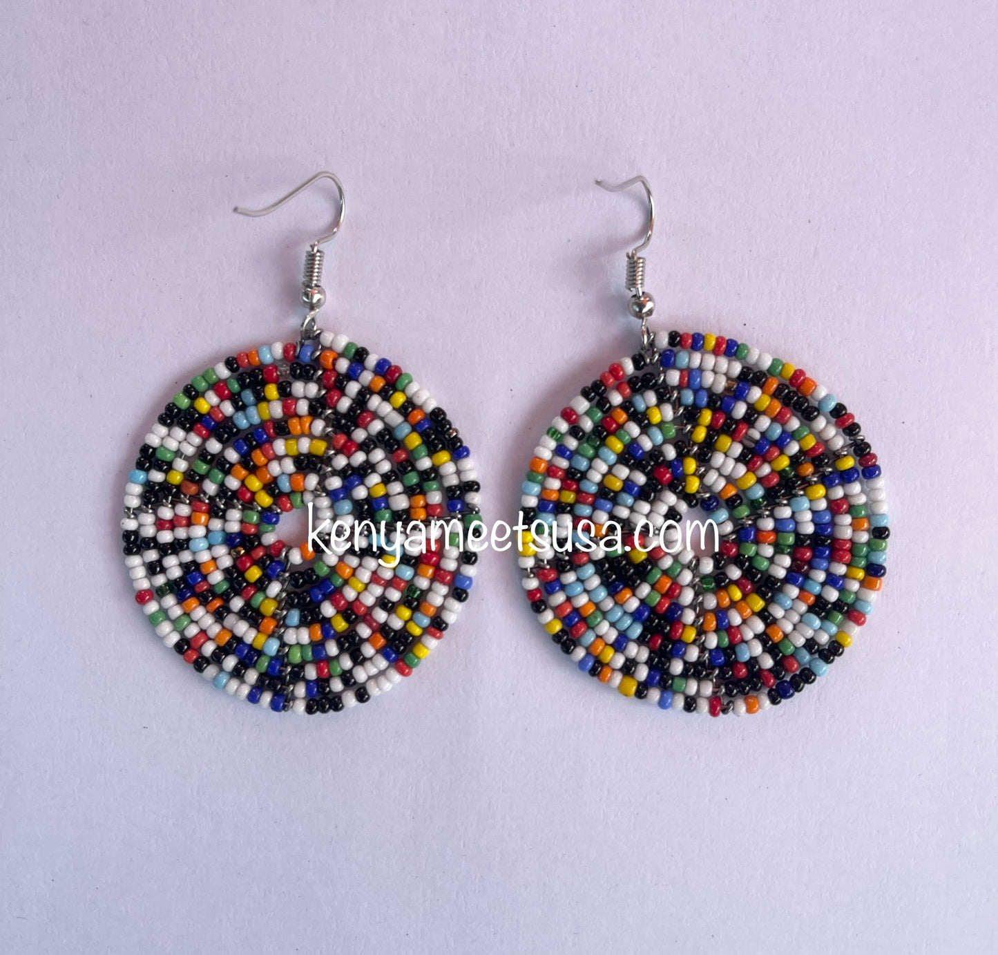 Round Beaded Earrings