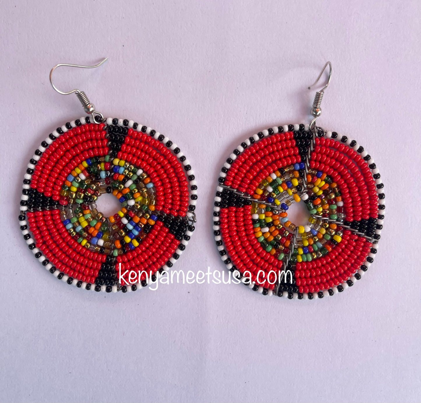 Round Beaded Earrings